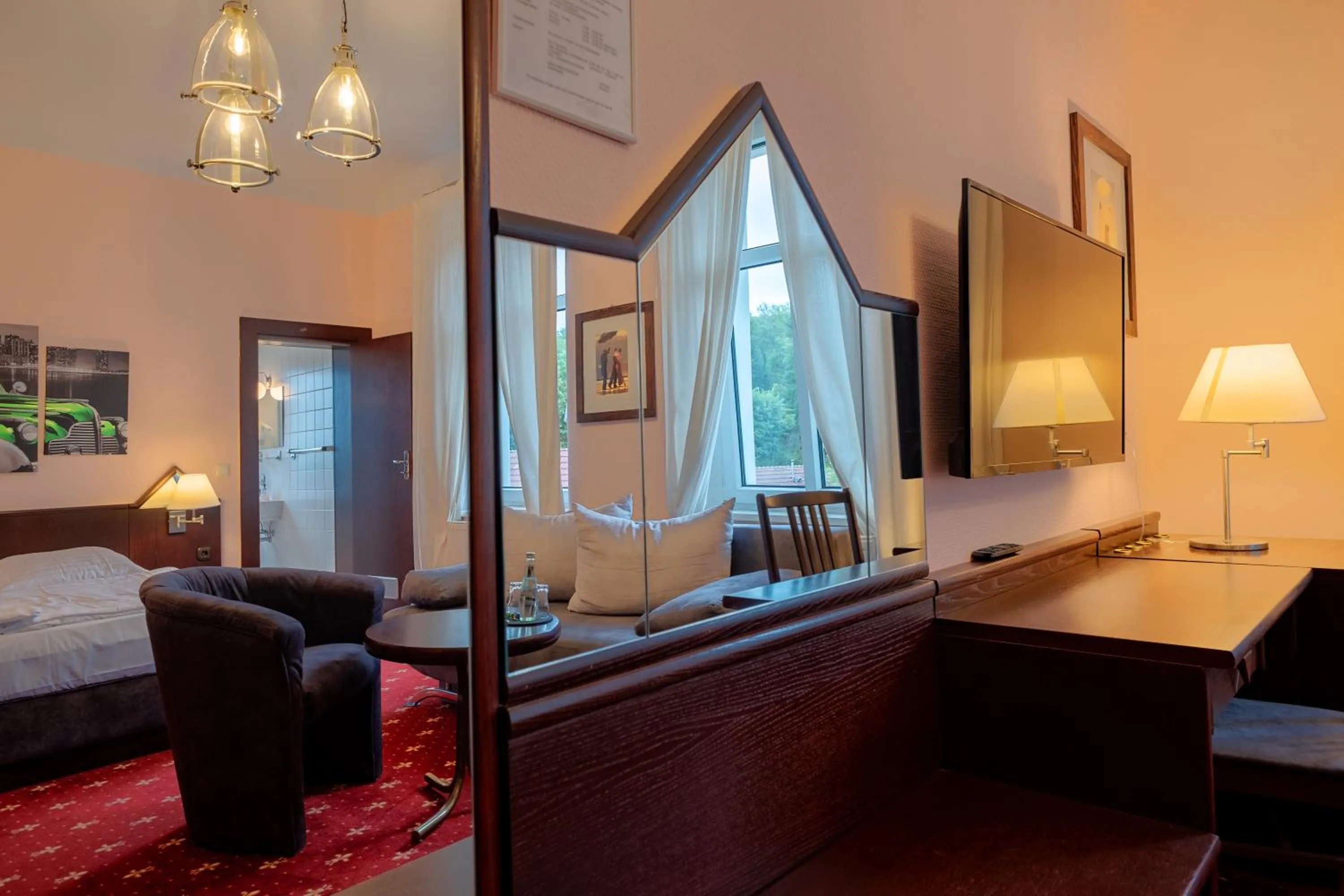 Photo of the whole room, Bed in Hotel & Restaurant Bergschlösschen