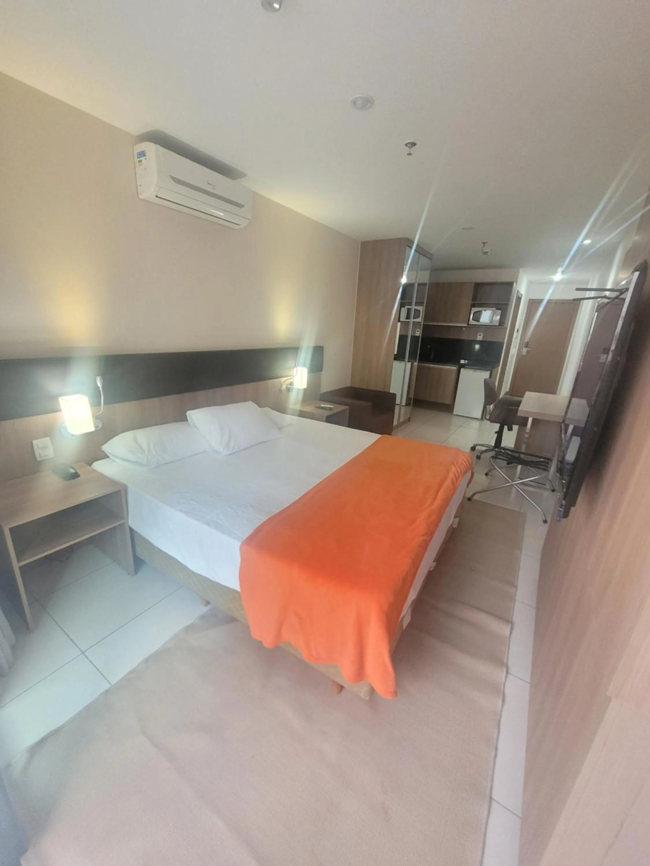 Bed in Flat no Athos Bulcão Executive By Rei dos Flats