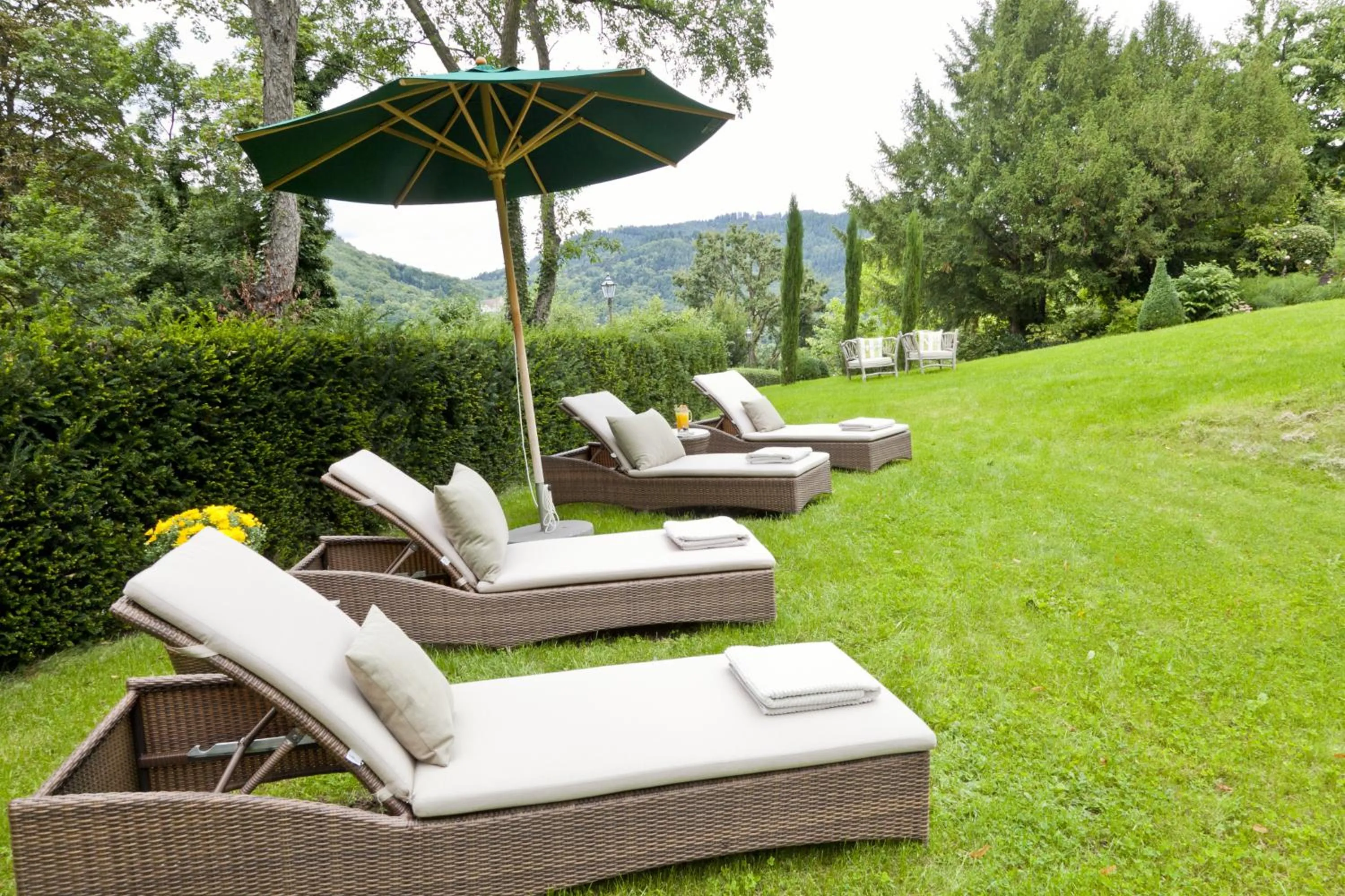 Patio in Hotel Schlossberg