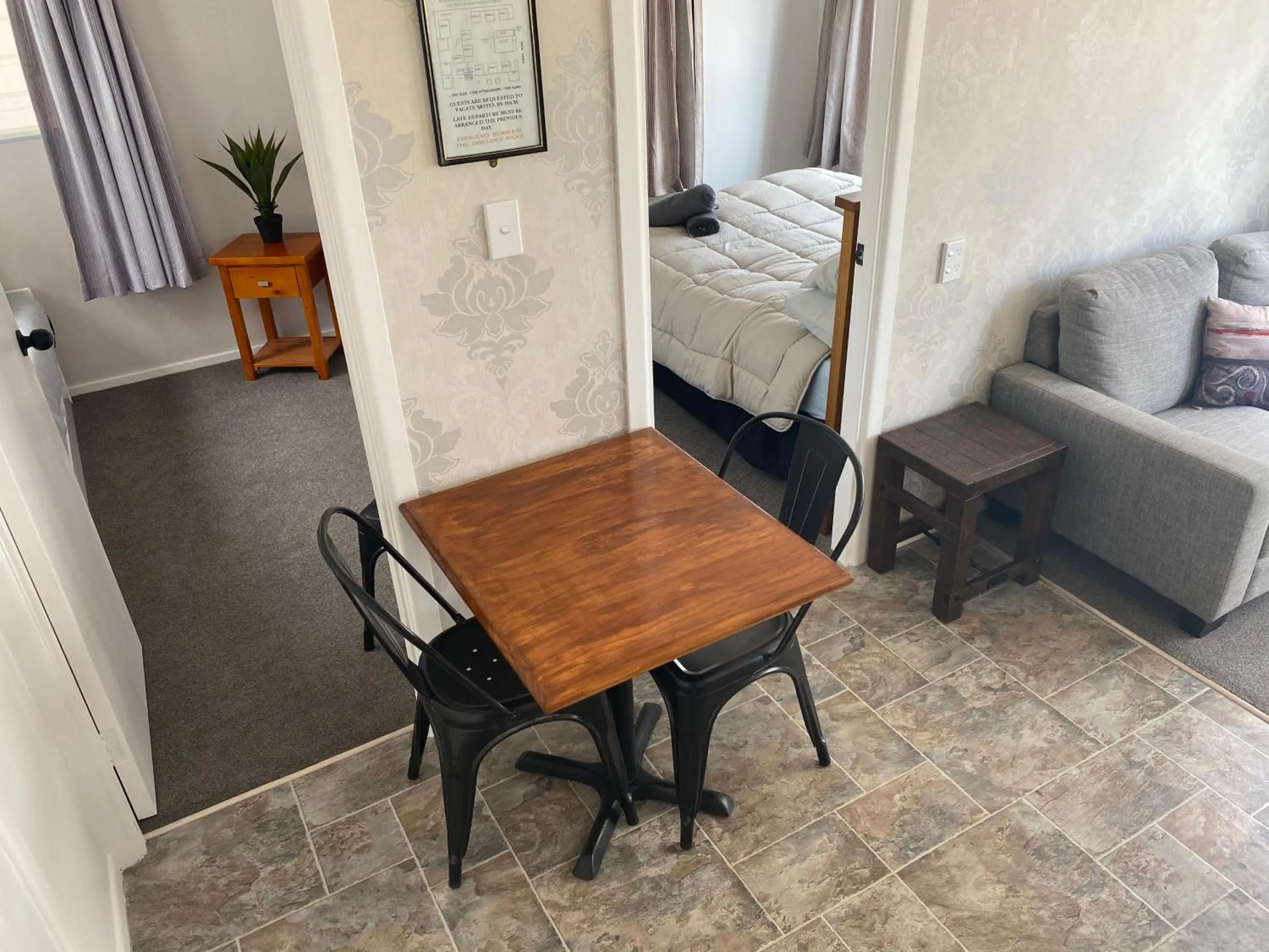 Bed in Windsor Motel