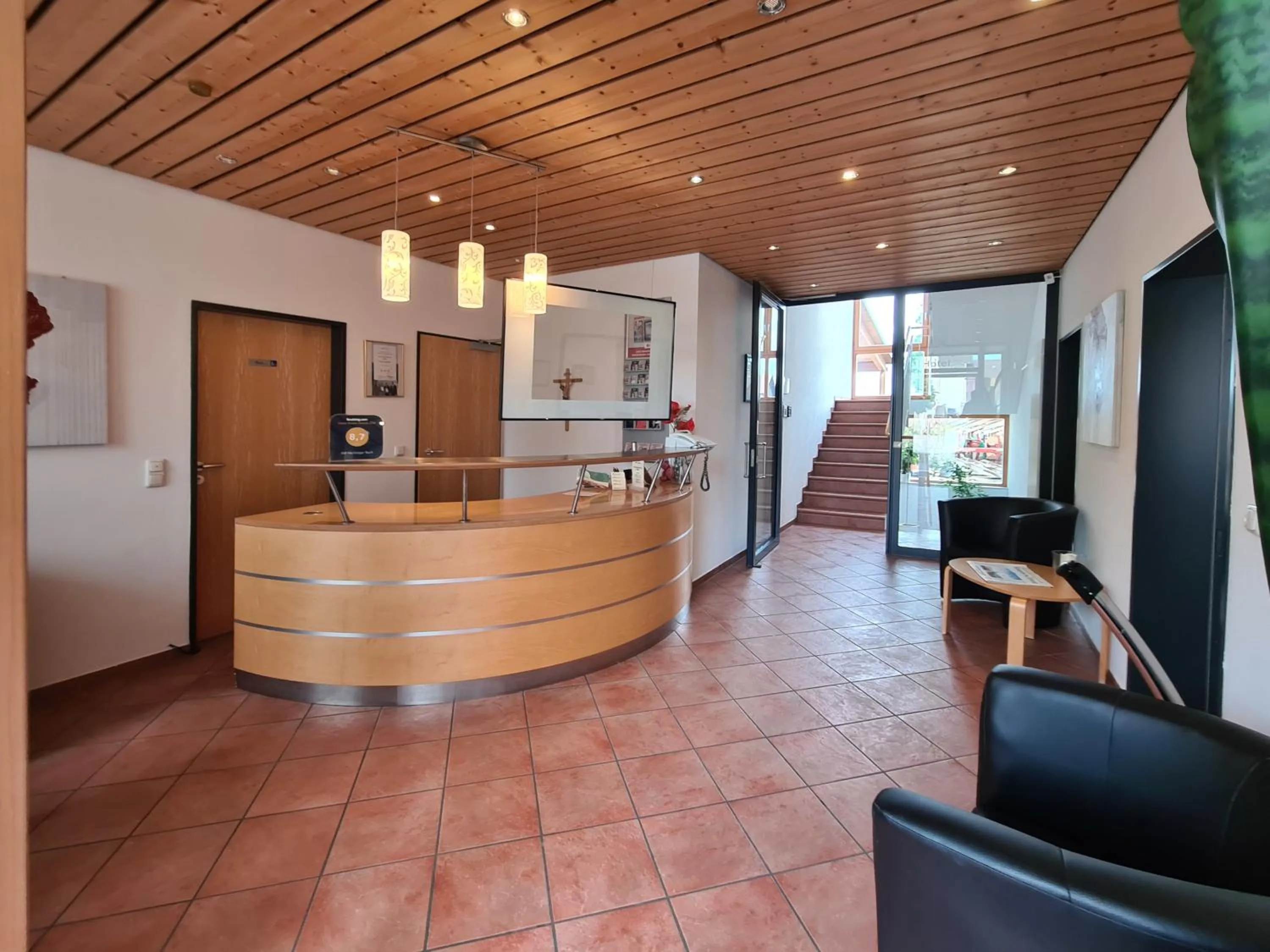 Lobby or reception in Hotel am Hachinger Bach by Blattl