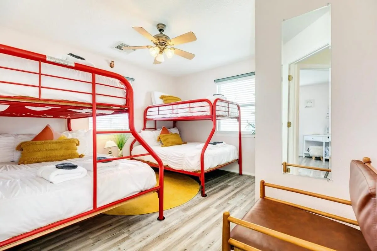 Bed in Sunset Sanctuary - Adorable Beach Bungalow with Gorgeous Gulf Views!