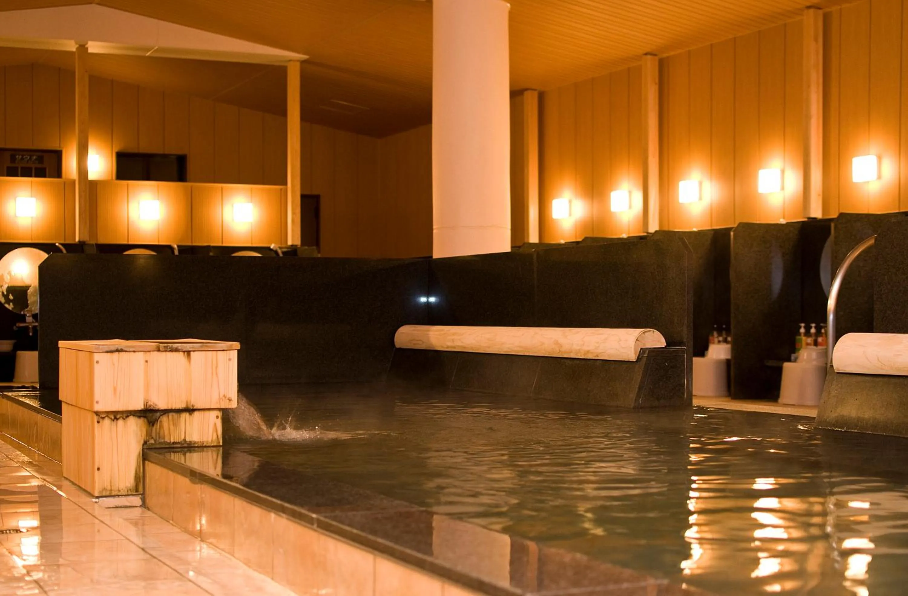 Hot Spring Bath in Kinugawa Onsen Hotel
