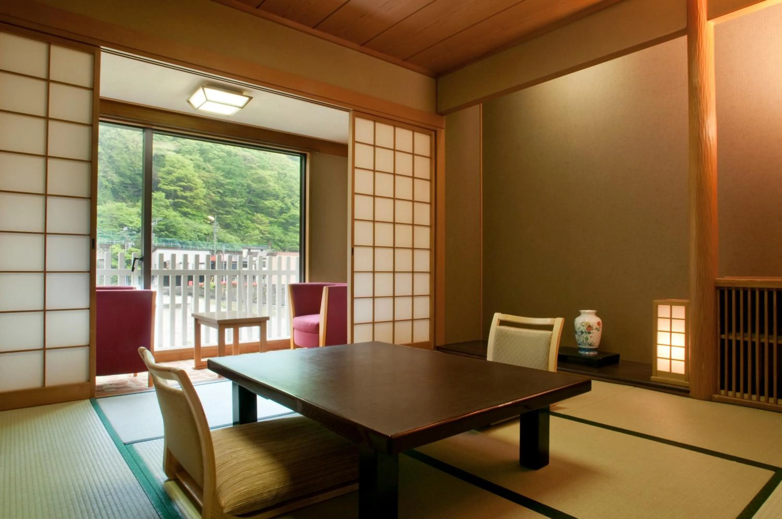 Seating area in Kinugawa Onsen Hotel