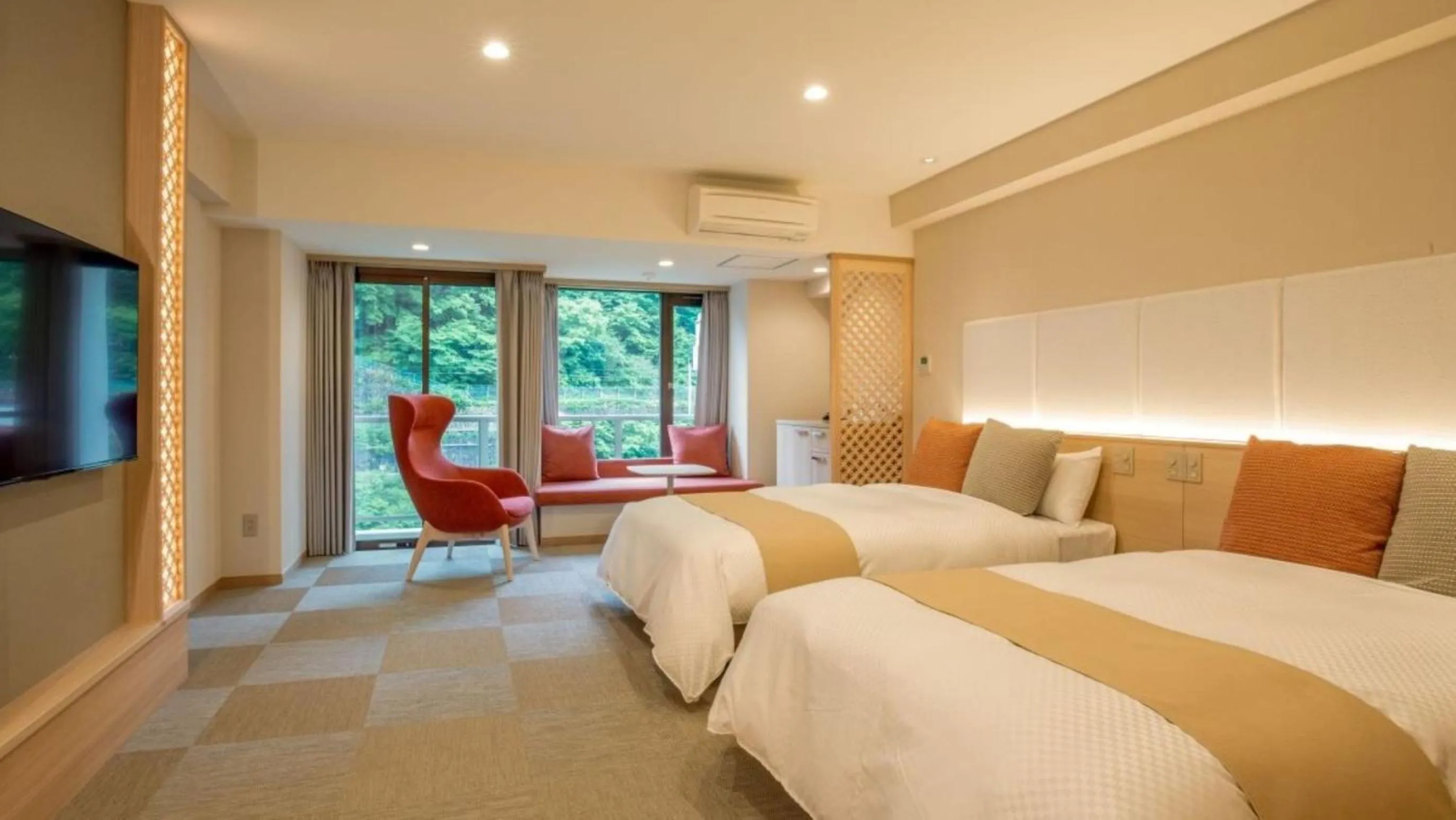 Bed in Kinugawa Onsen Hotel