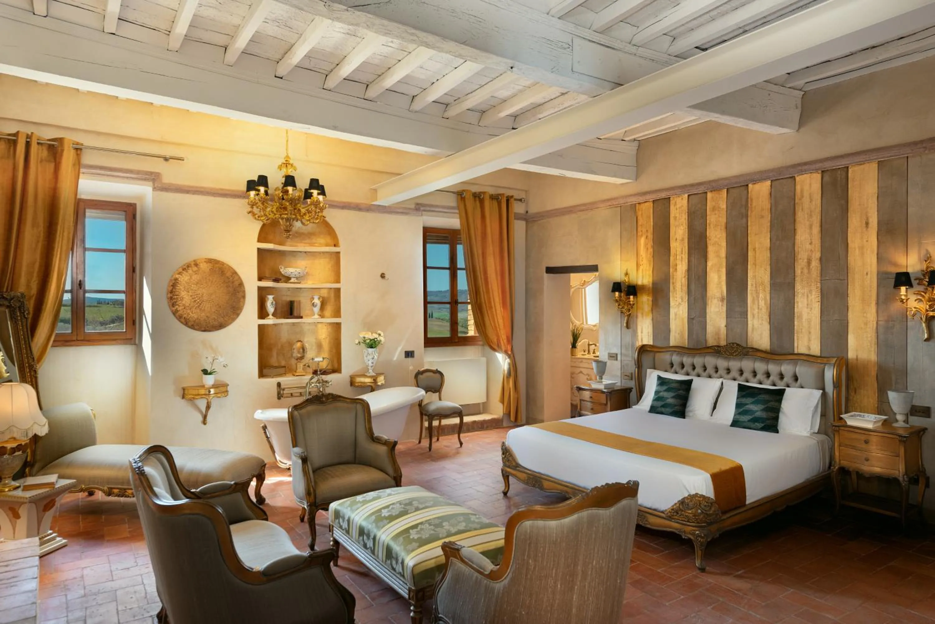 Photo of the whole room, Bed in Il Miraggio in Val d'Orcia Relais & Spa