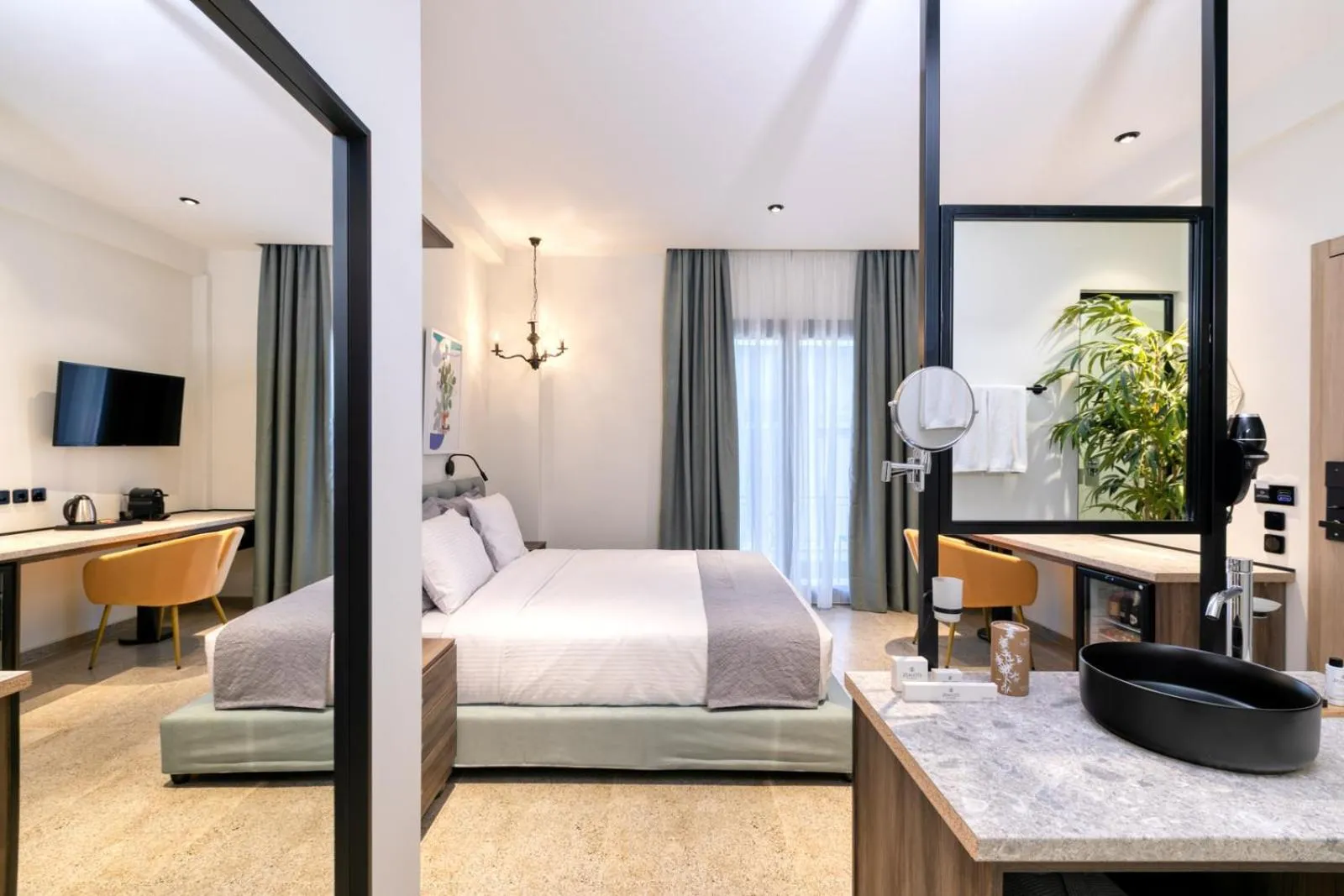 Bed in Athens Ivy Suites