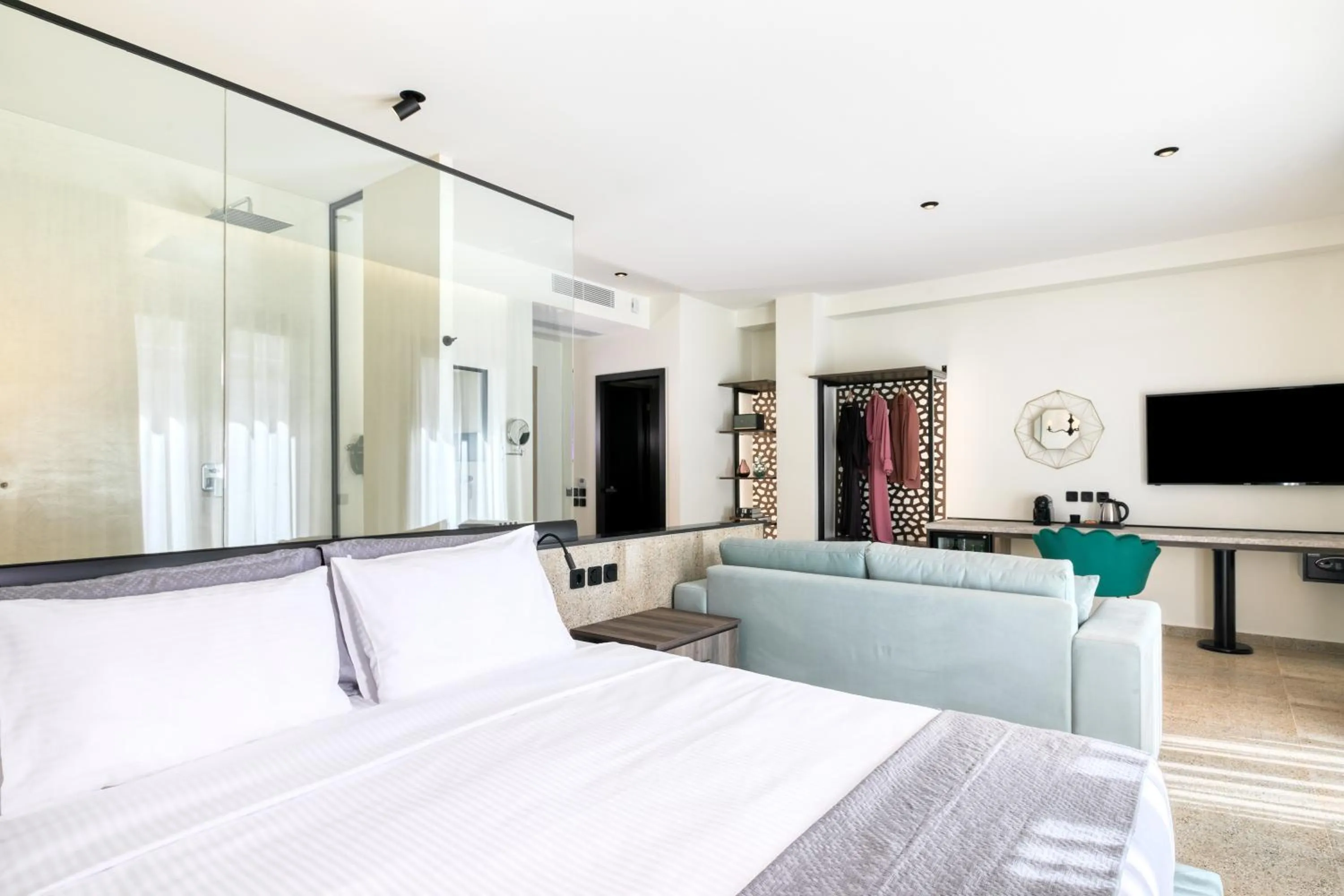 Bed in Athens Ivy Suites