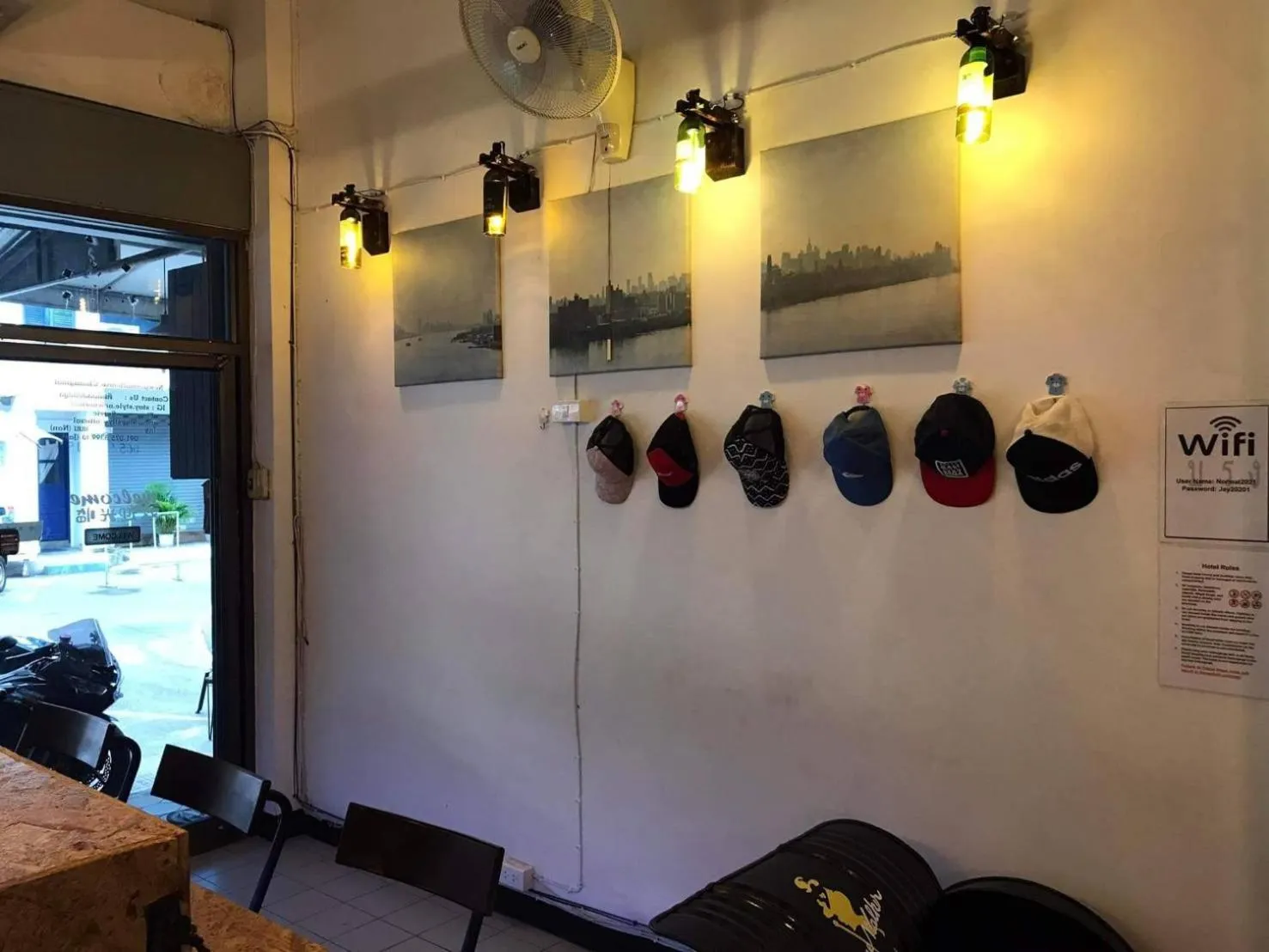 fireplace in Newnormal Hotel