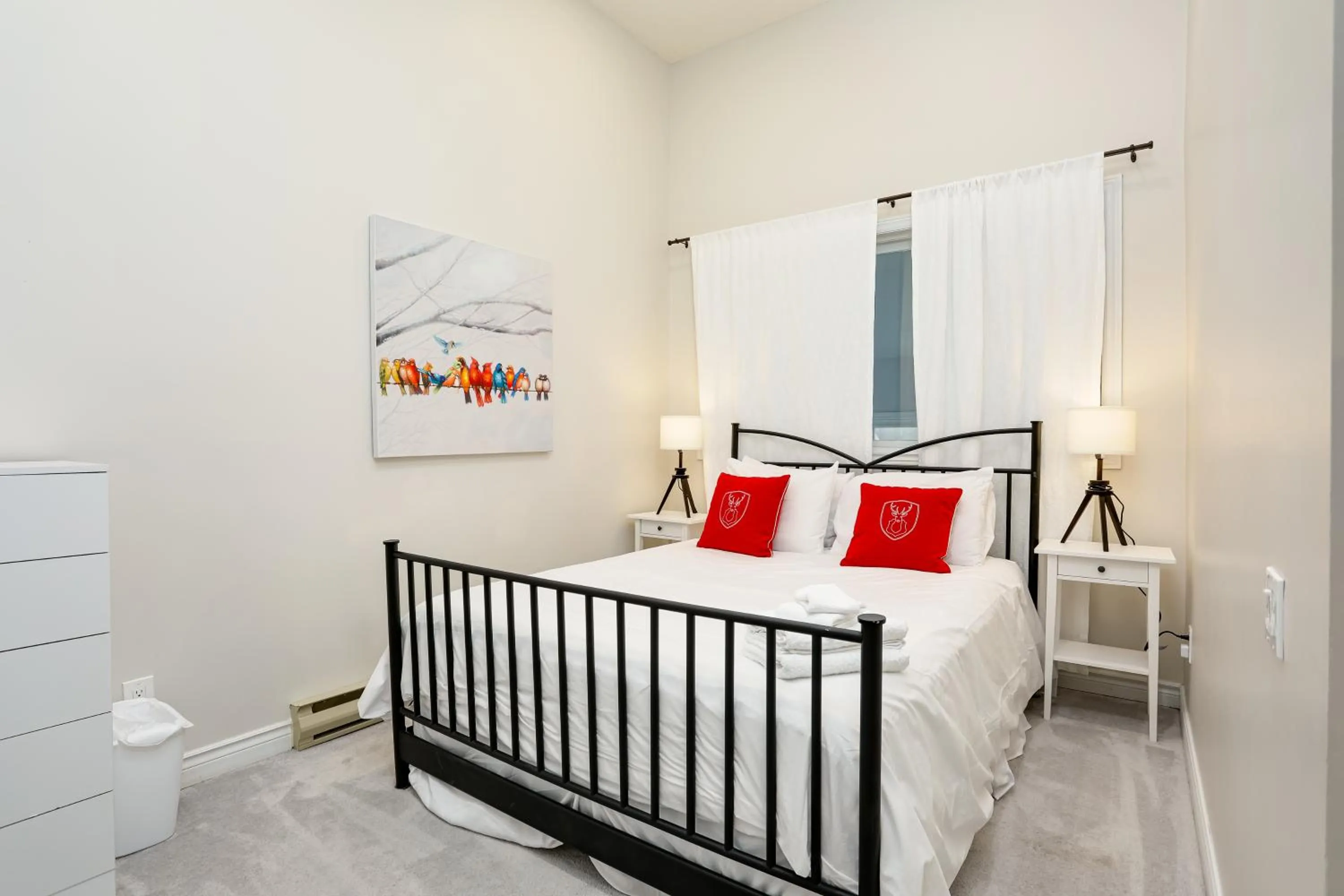 Bed in Wintergreen Retreat with Private Sauna & Patio 82291