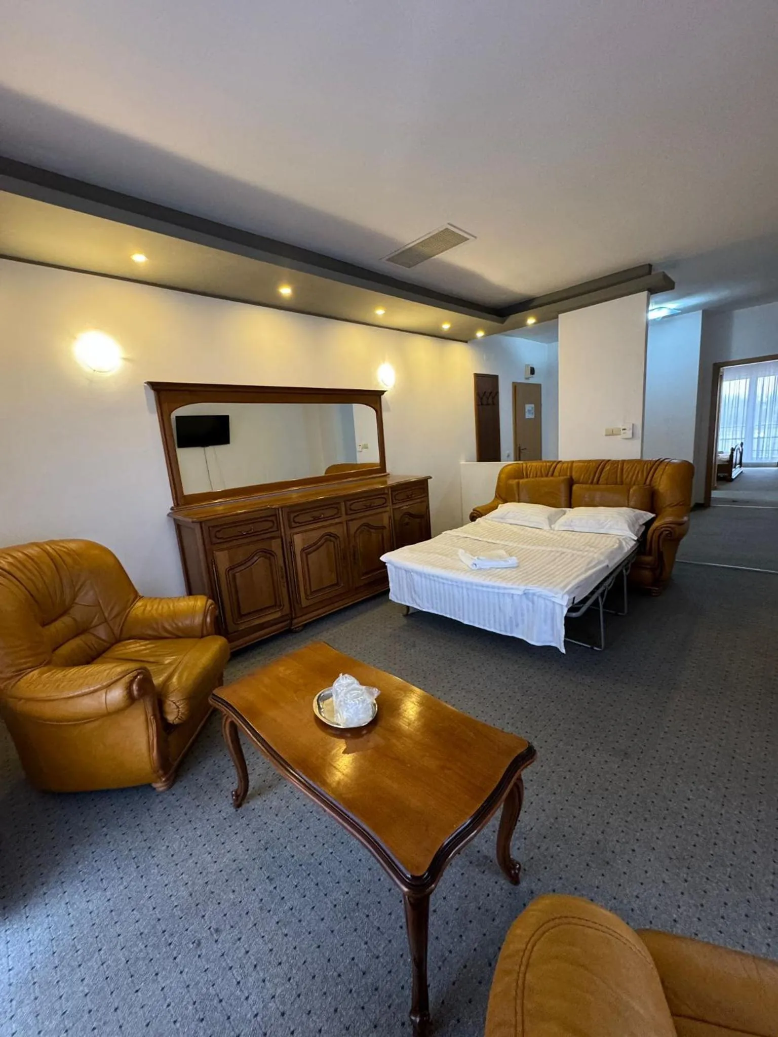 Bed in Hotel Veștem