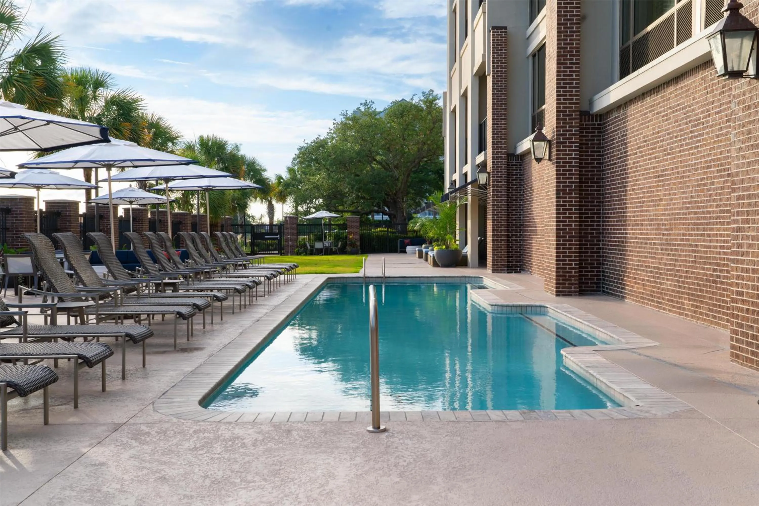 Pool view in Hilton Garden Inn Charleston Waterfront/Downtown