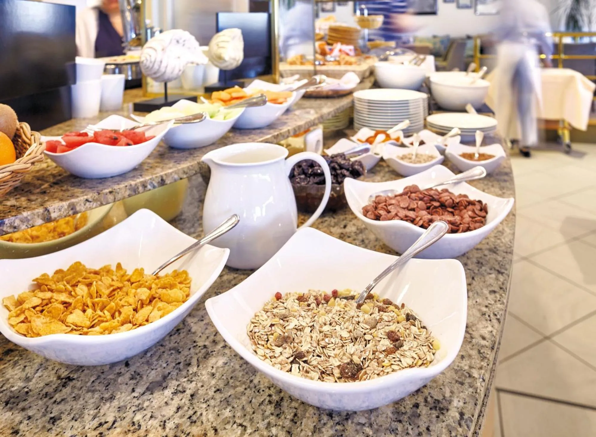 Buffet breakfast in Hotel Strandidyll