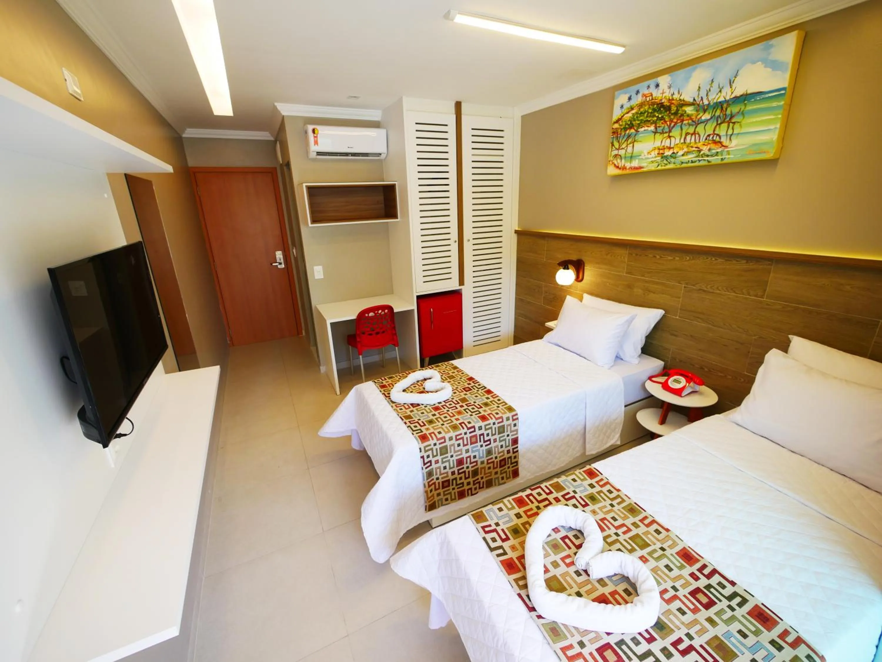 Bed in Pousada Recanto dos Corais