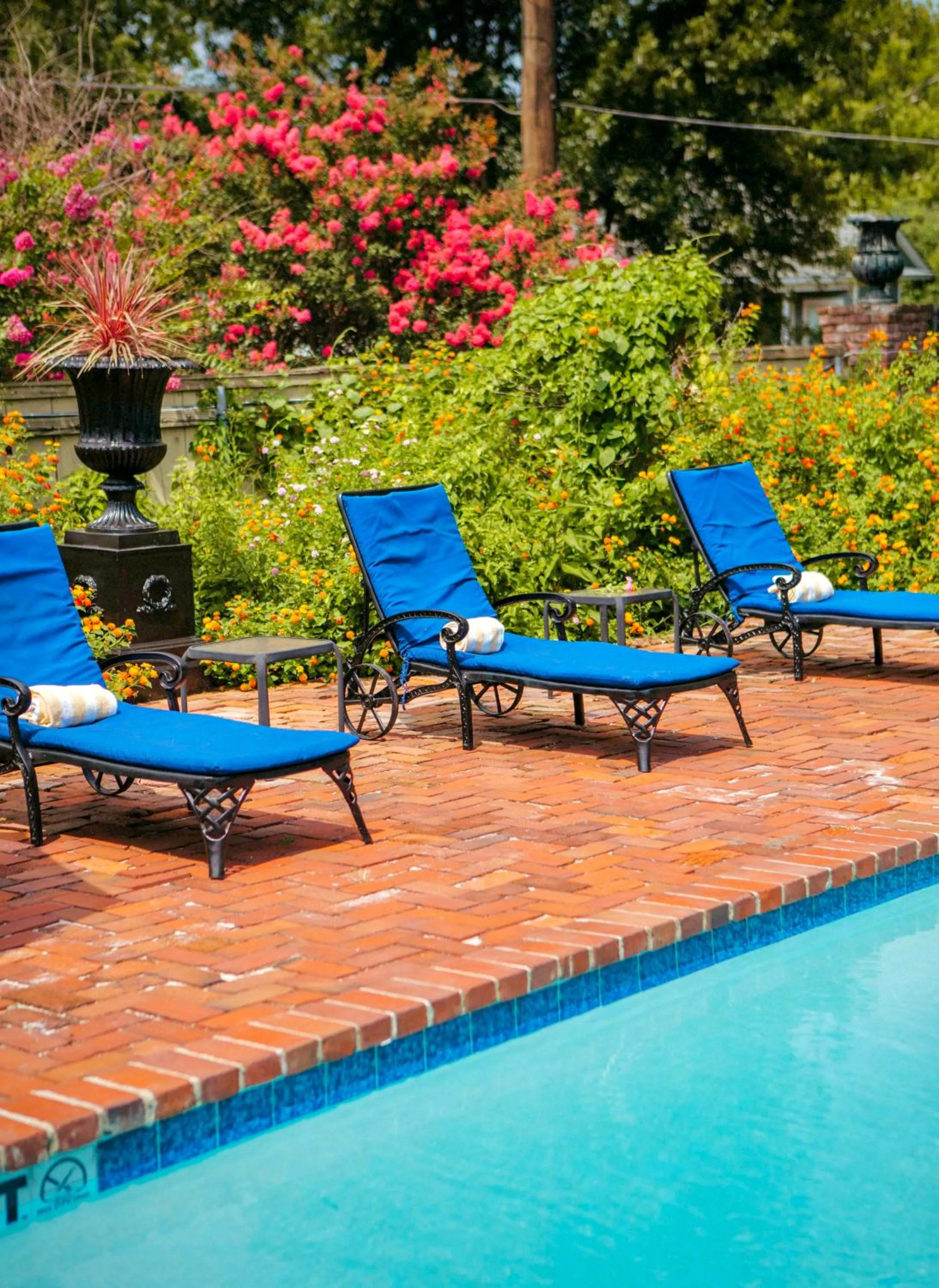 Pool view in Anchuca Historic Mansion & Inn