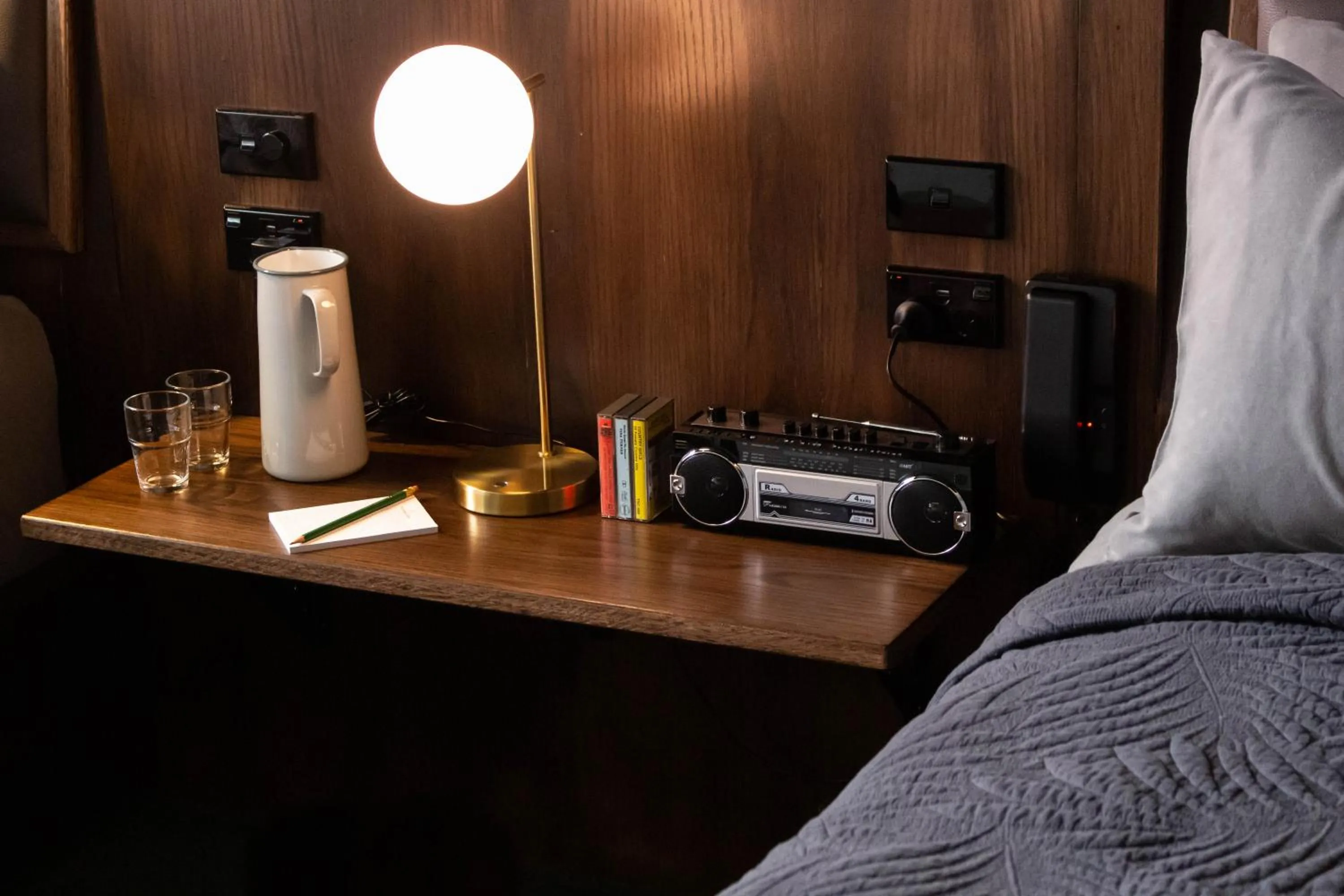 Bed in The Intrepid Hotel