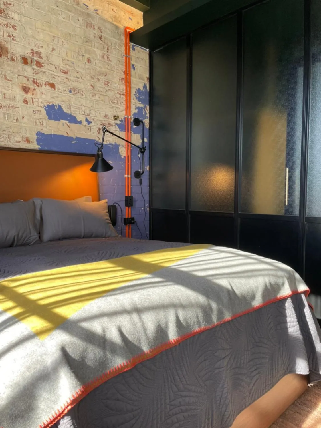 Bed in The Intrepid Hotel