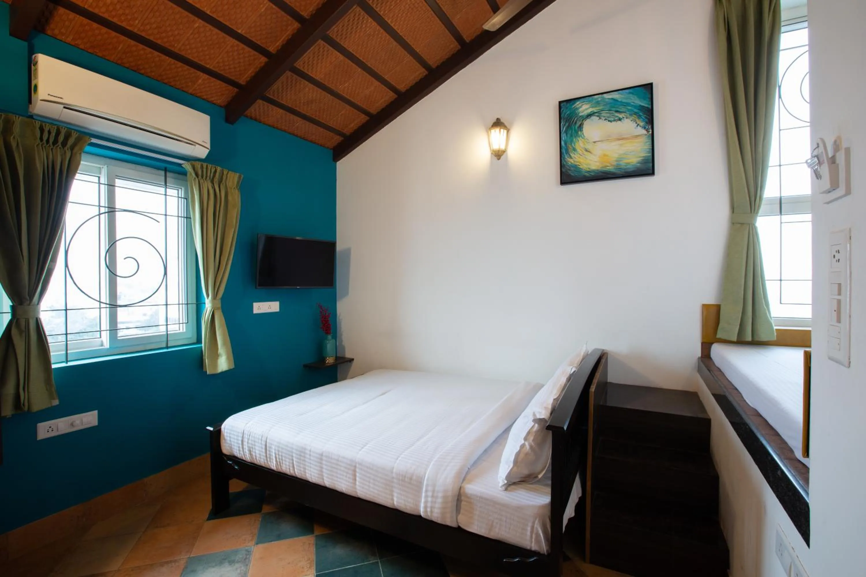 Bedroom, Bed in Sarvam Serviced Apartment