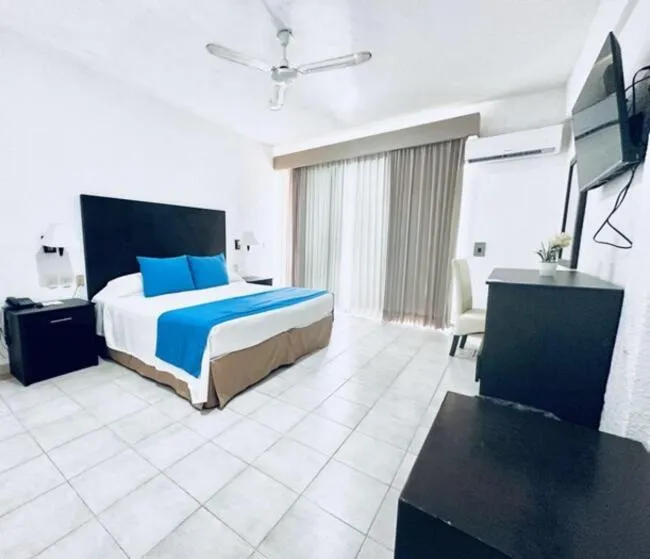 Bed in Hotel Posada del Mar