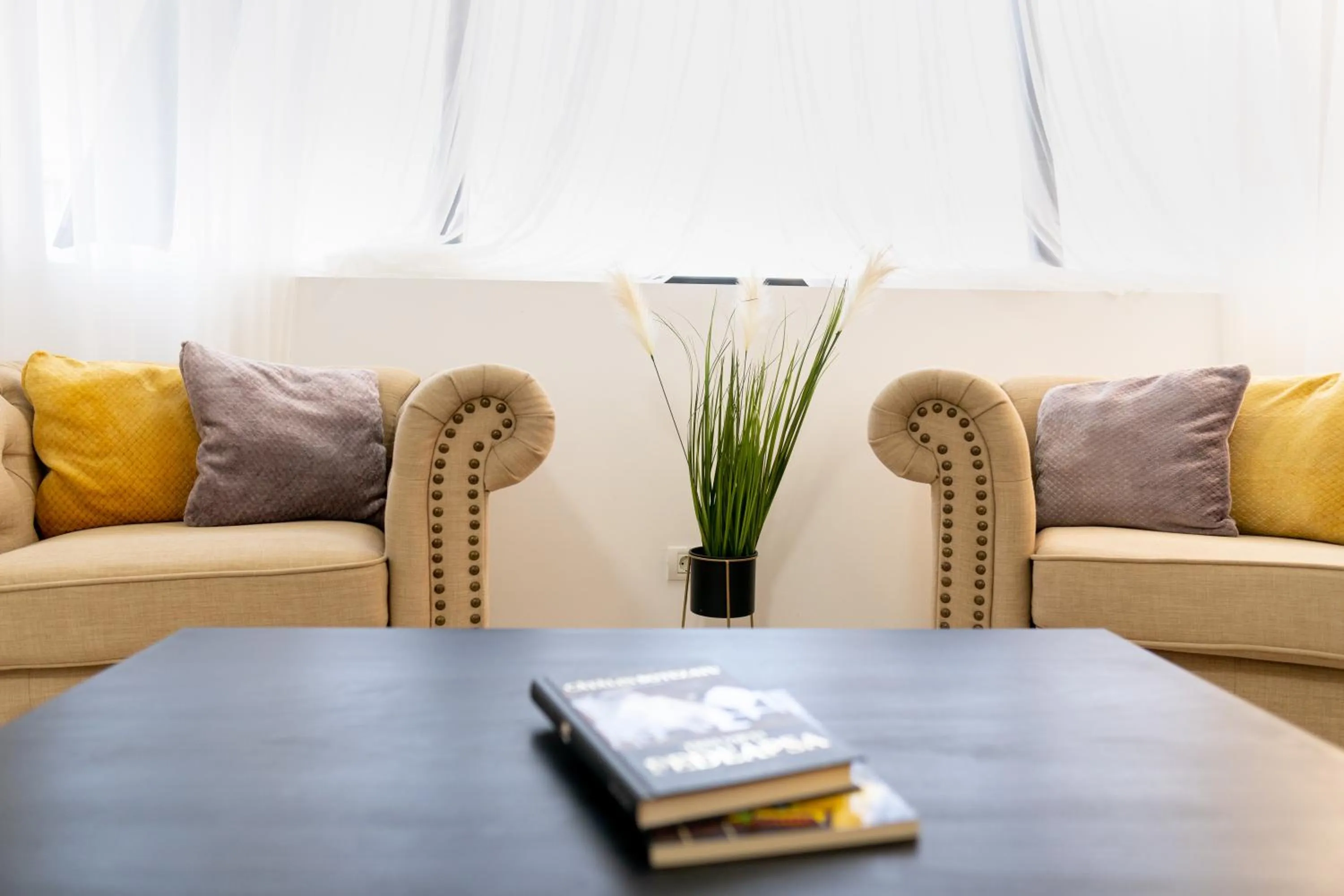 Seating area in Chic Studio