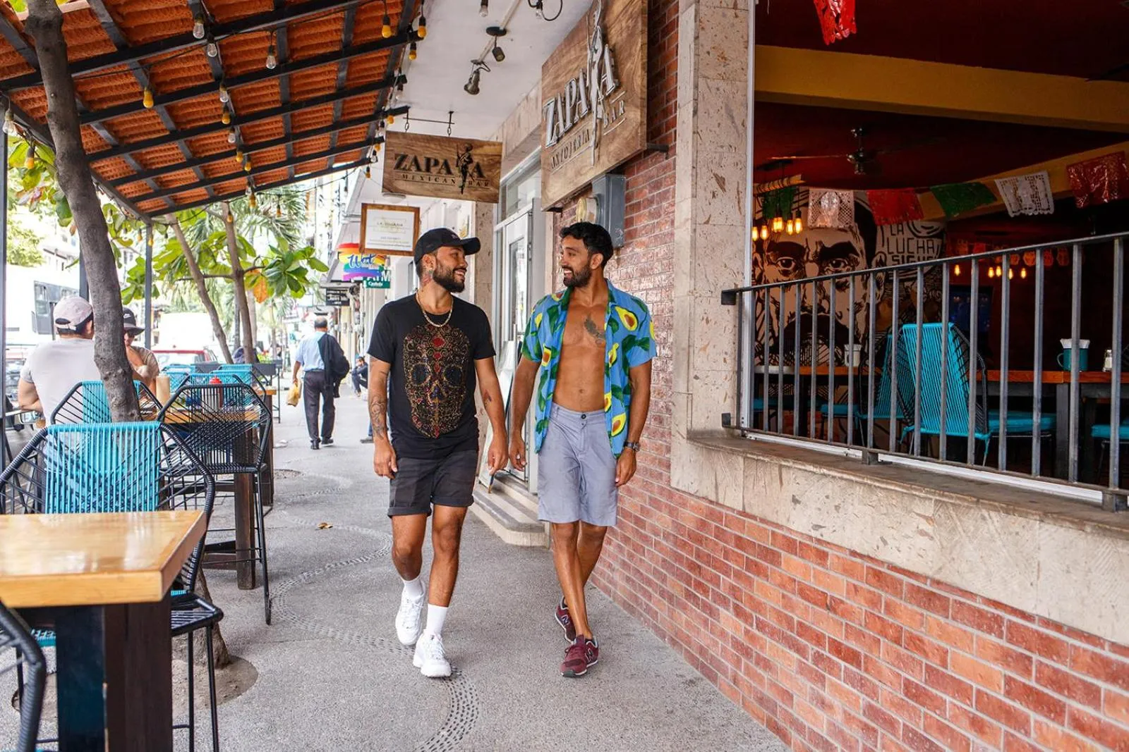 People in La Iguana Vallarta LGBT ADULTS ONLY - Romantic Zone - Party Clubbing Street