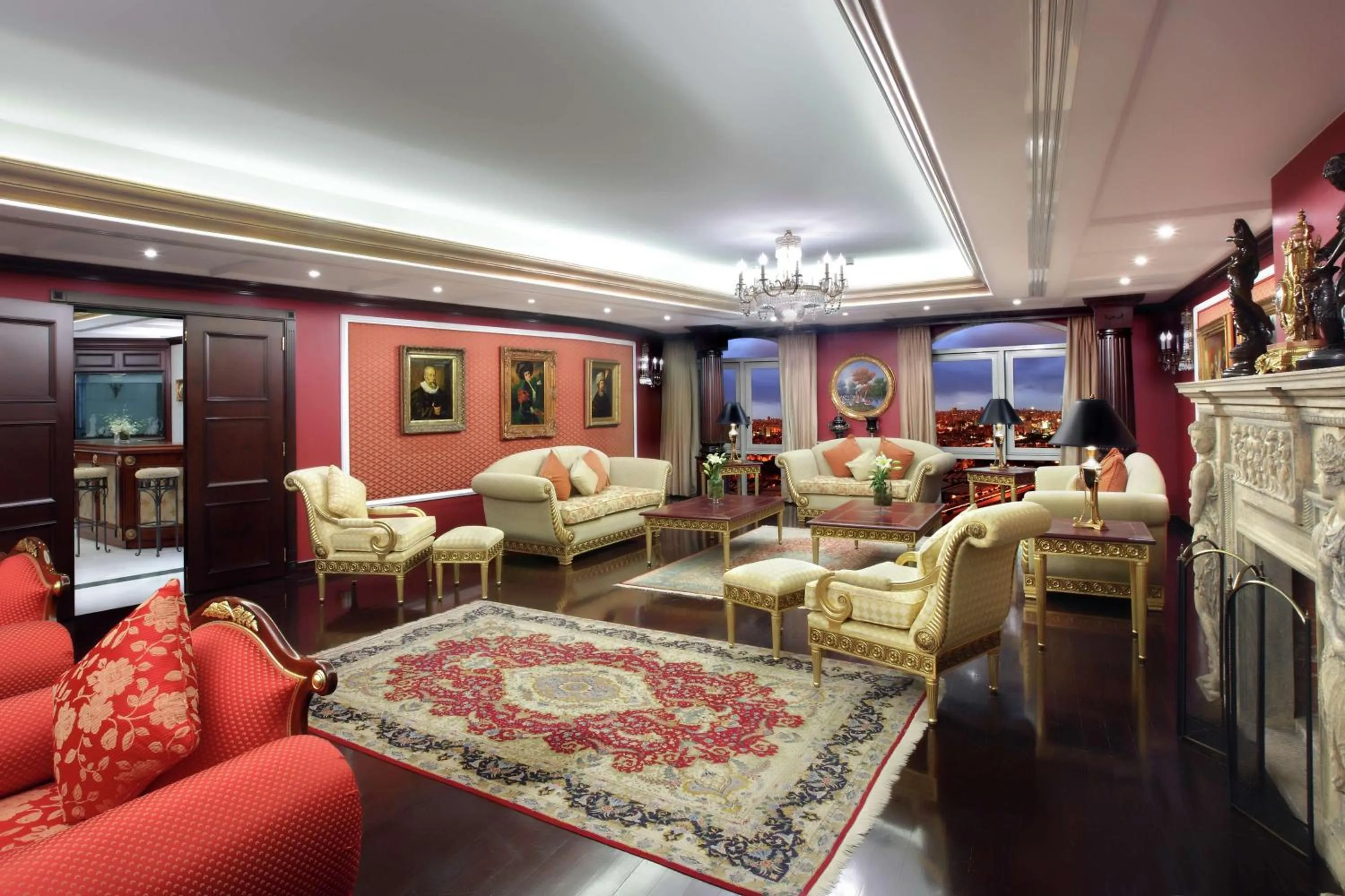 Living room in Habtoor Metropolitan Palace Hotel