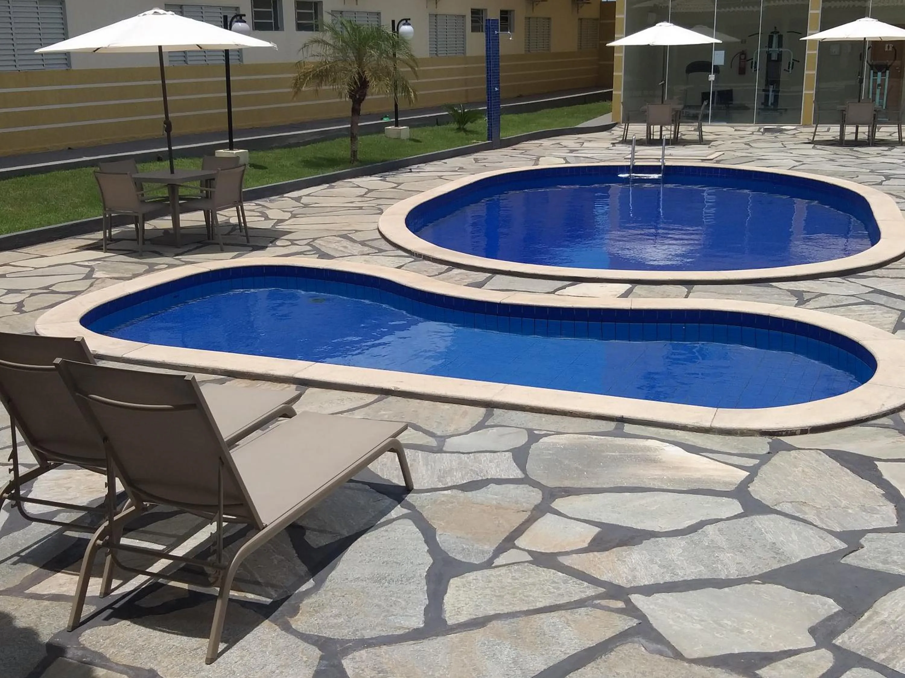 Pool view in Village Hotel