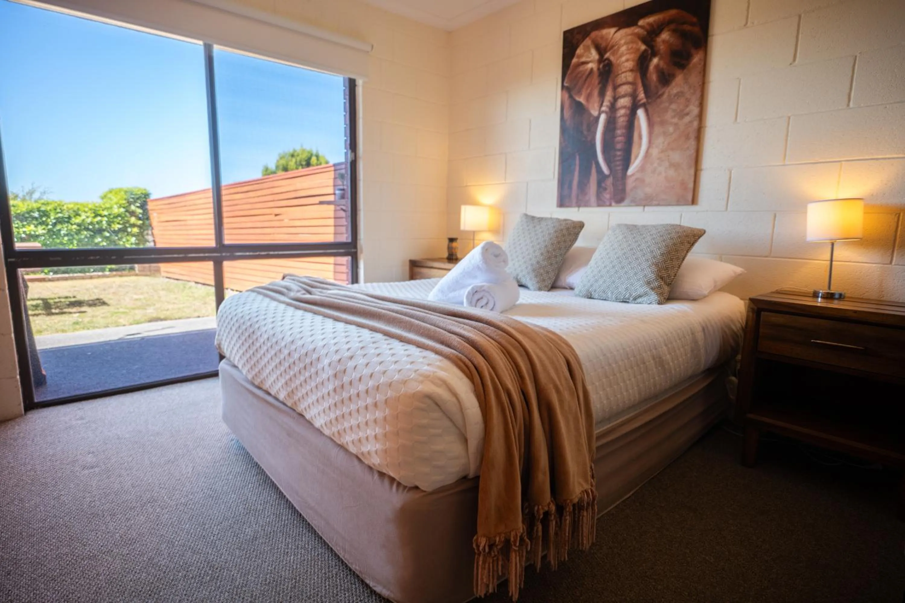 View (from property/room), Bed in Blue Seas Holiday Villas