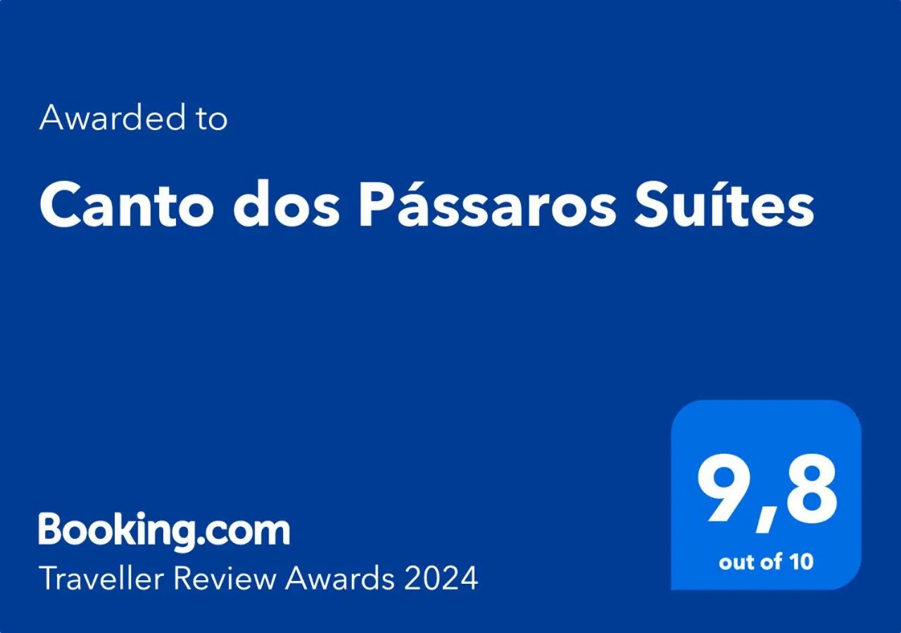 Certificate/Award in Canto dos Pássaros Suítes