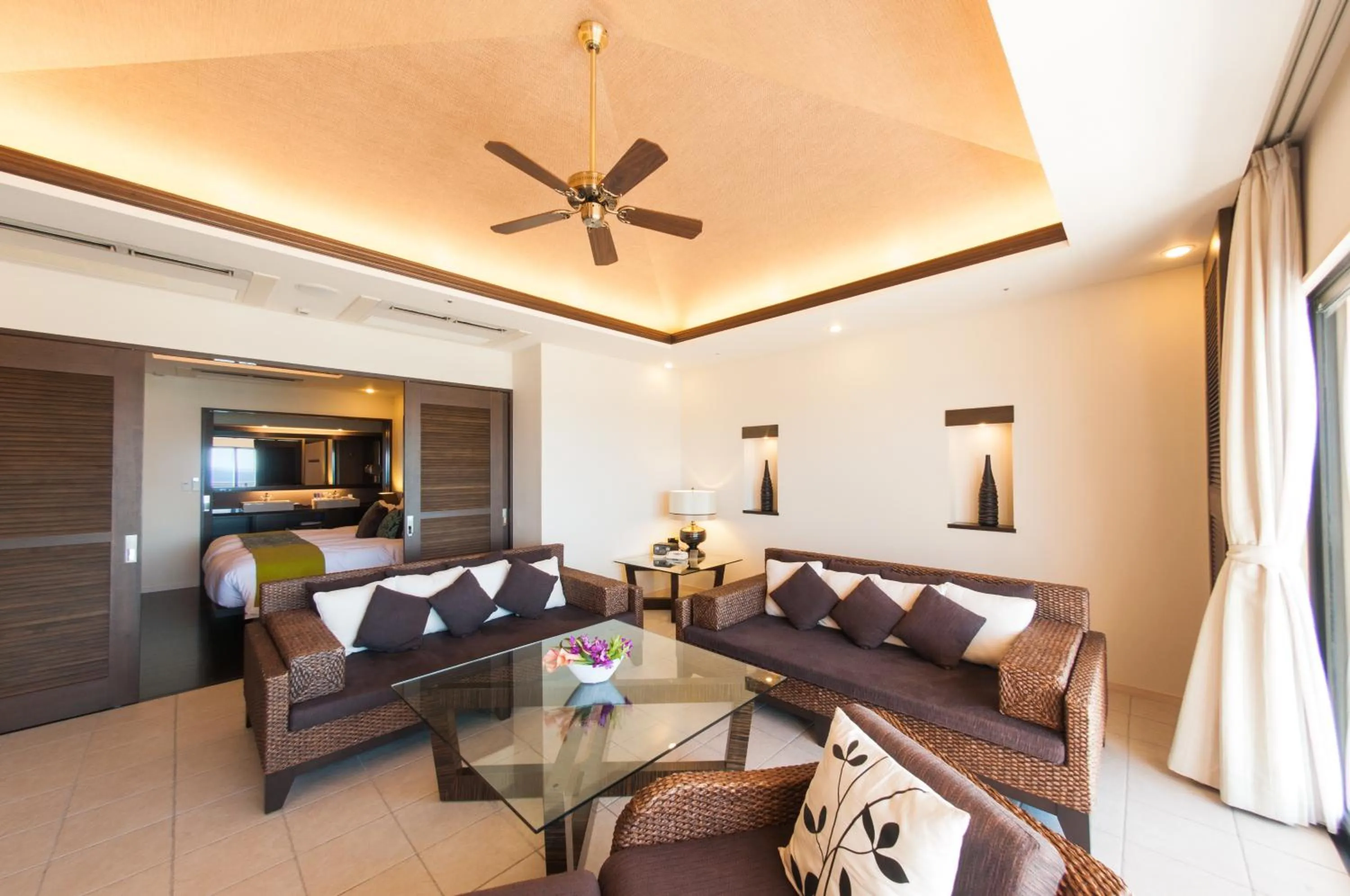 Living room in Kafuu Resort Fuchaku Condo Hotel