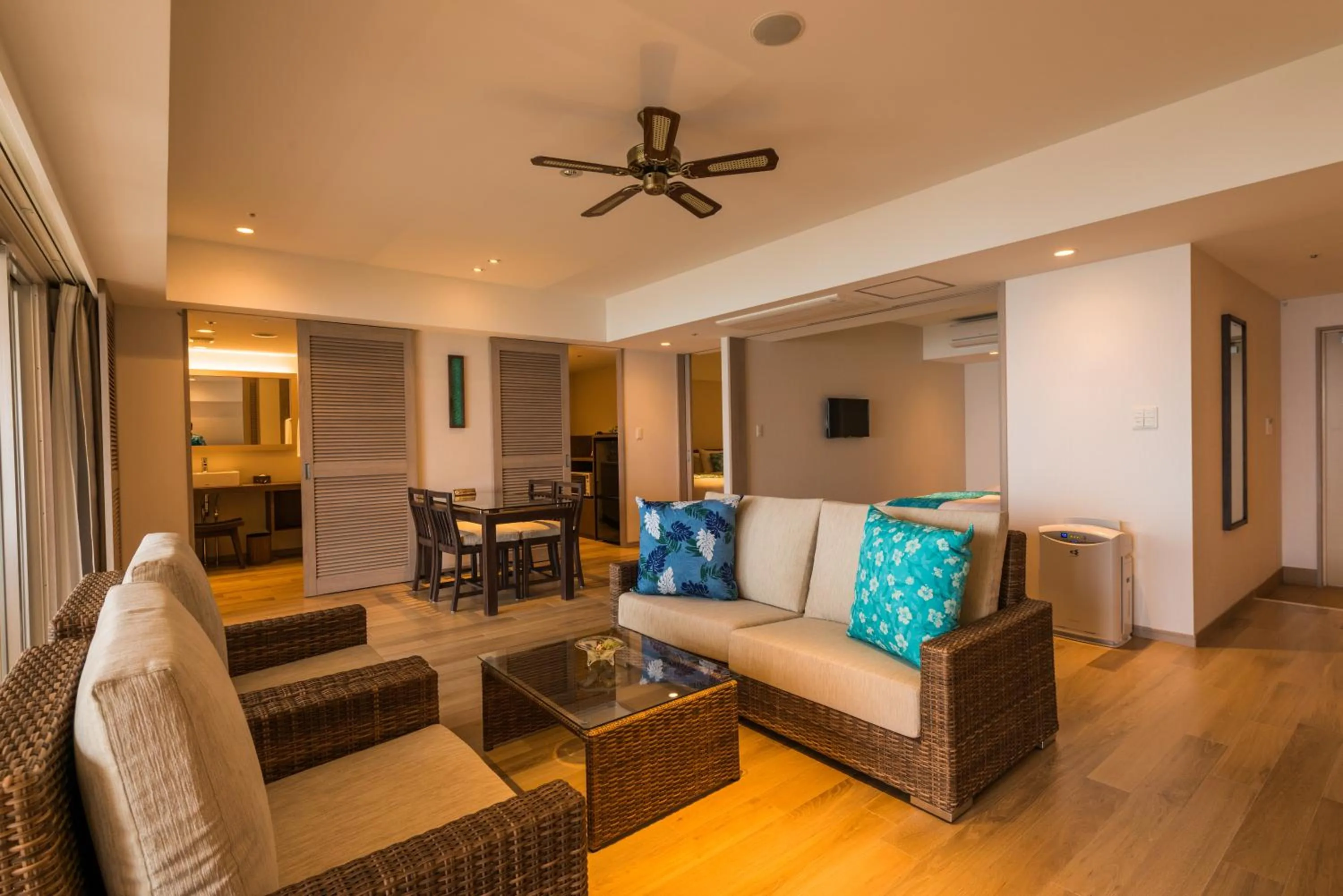 Living room in Kafuu Resort Fuchaku Condo Hotel