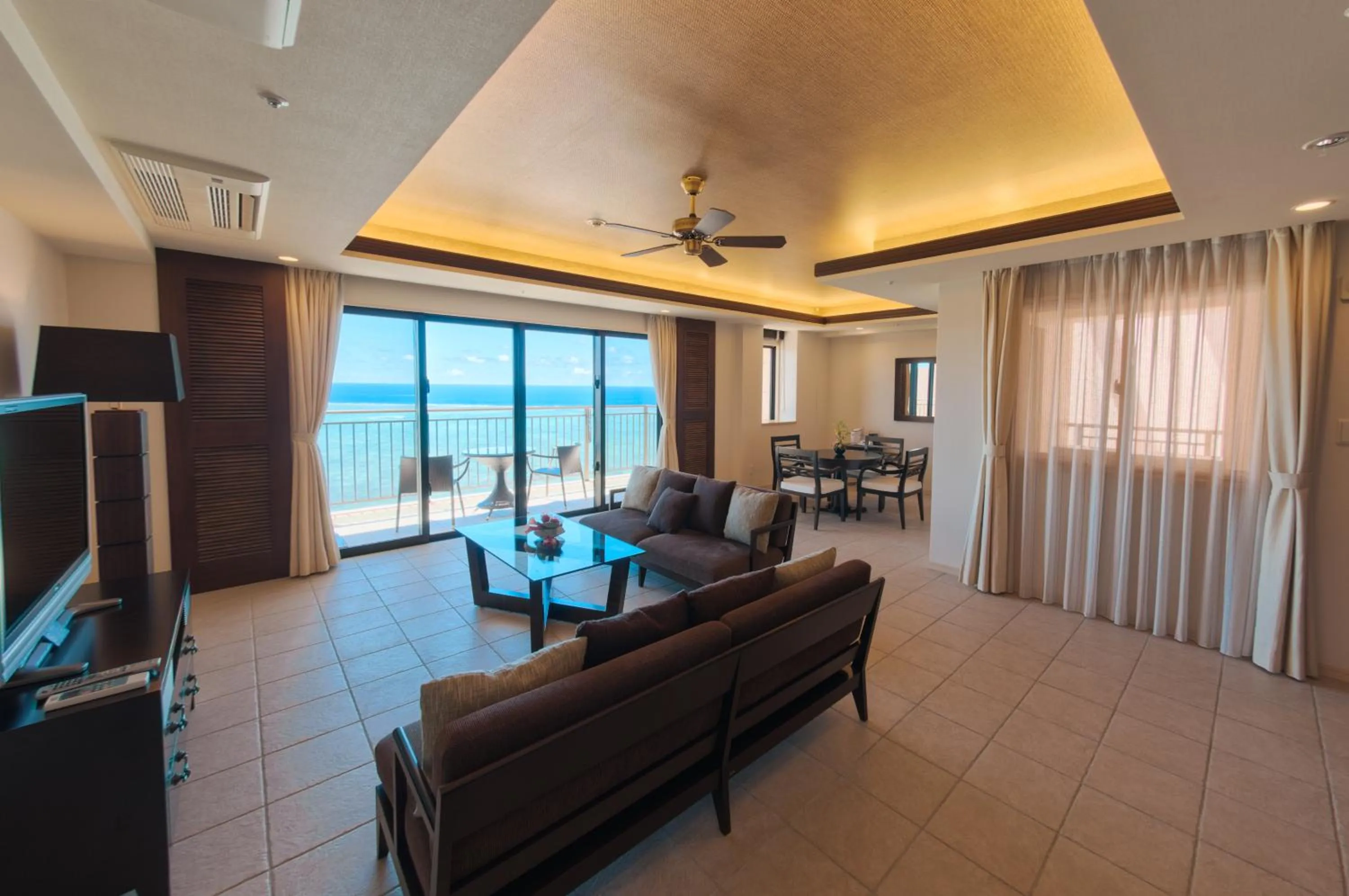 Living room in Kafuu Resort Fuchaku Condo Hotel