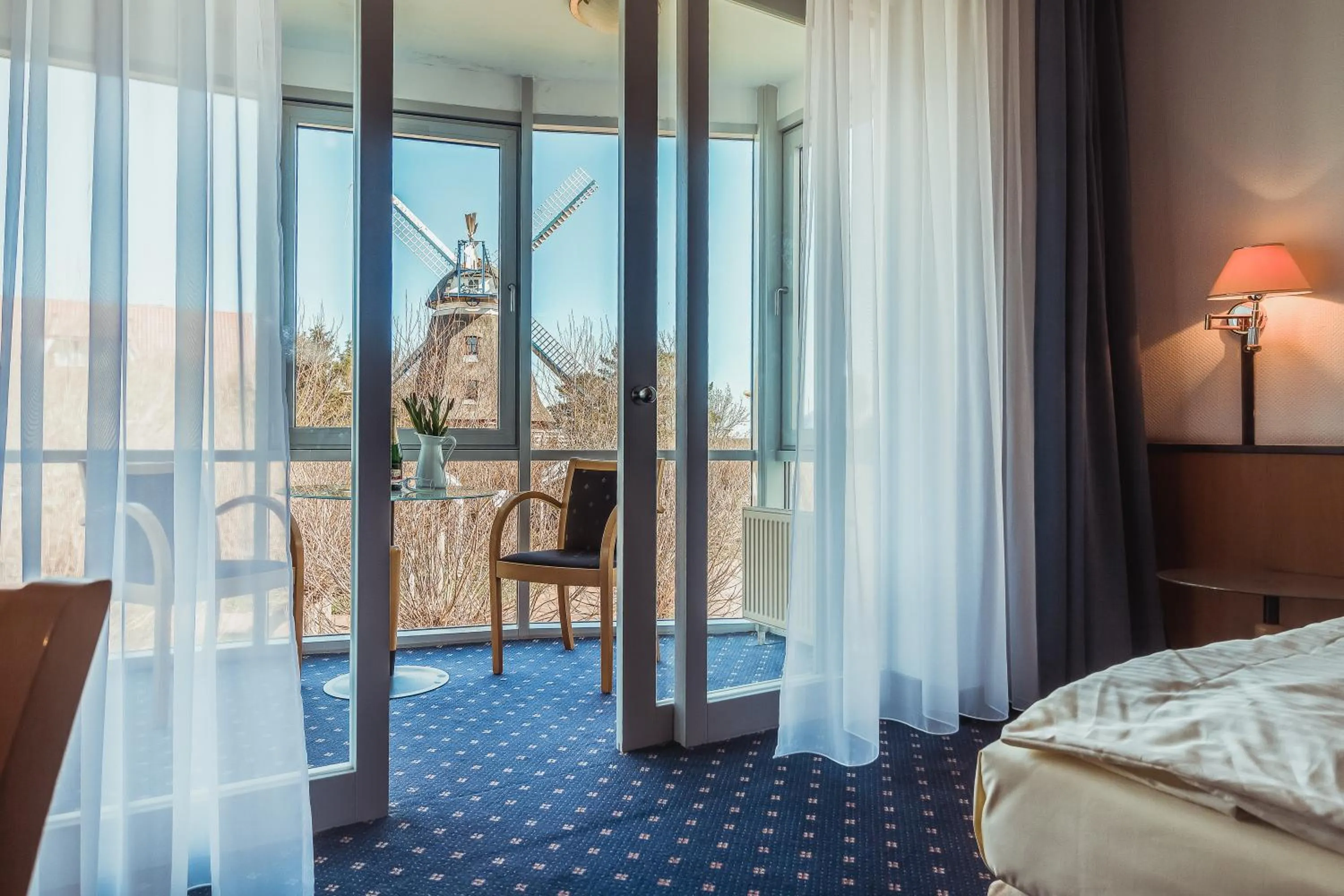 View (from property/room), Bed in Landhotel Lewitz Mühle