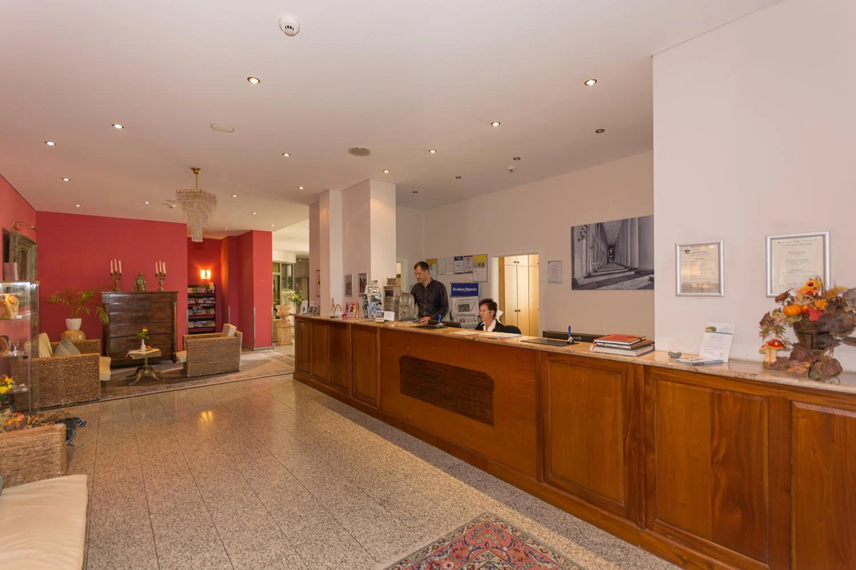 Lobby or reception in Hotel Badehaus Goor
