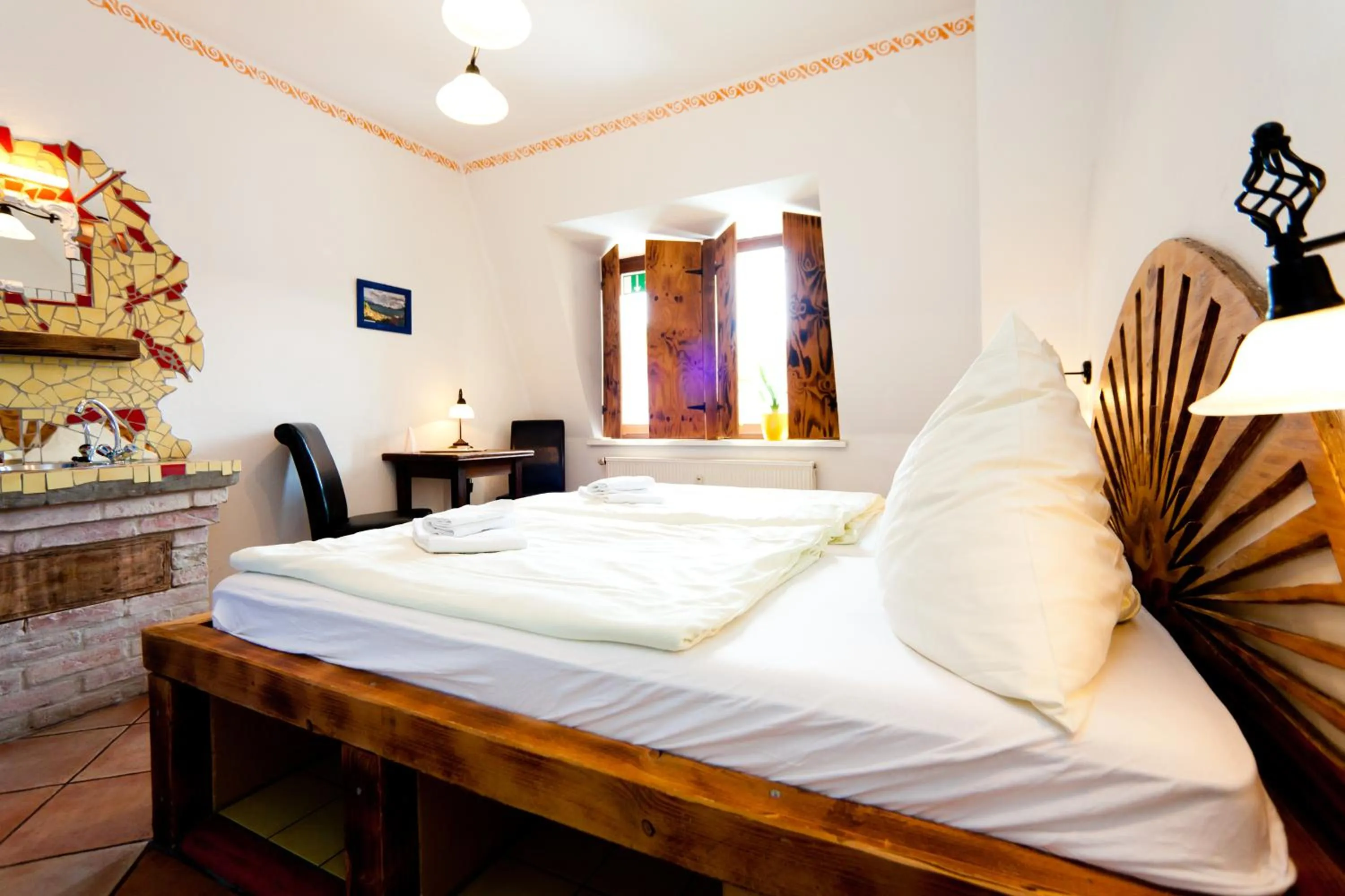 Bed in Gästehaus Mezcalero