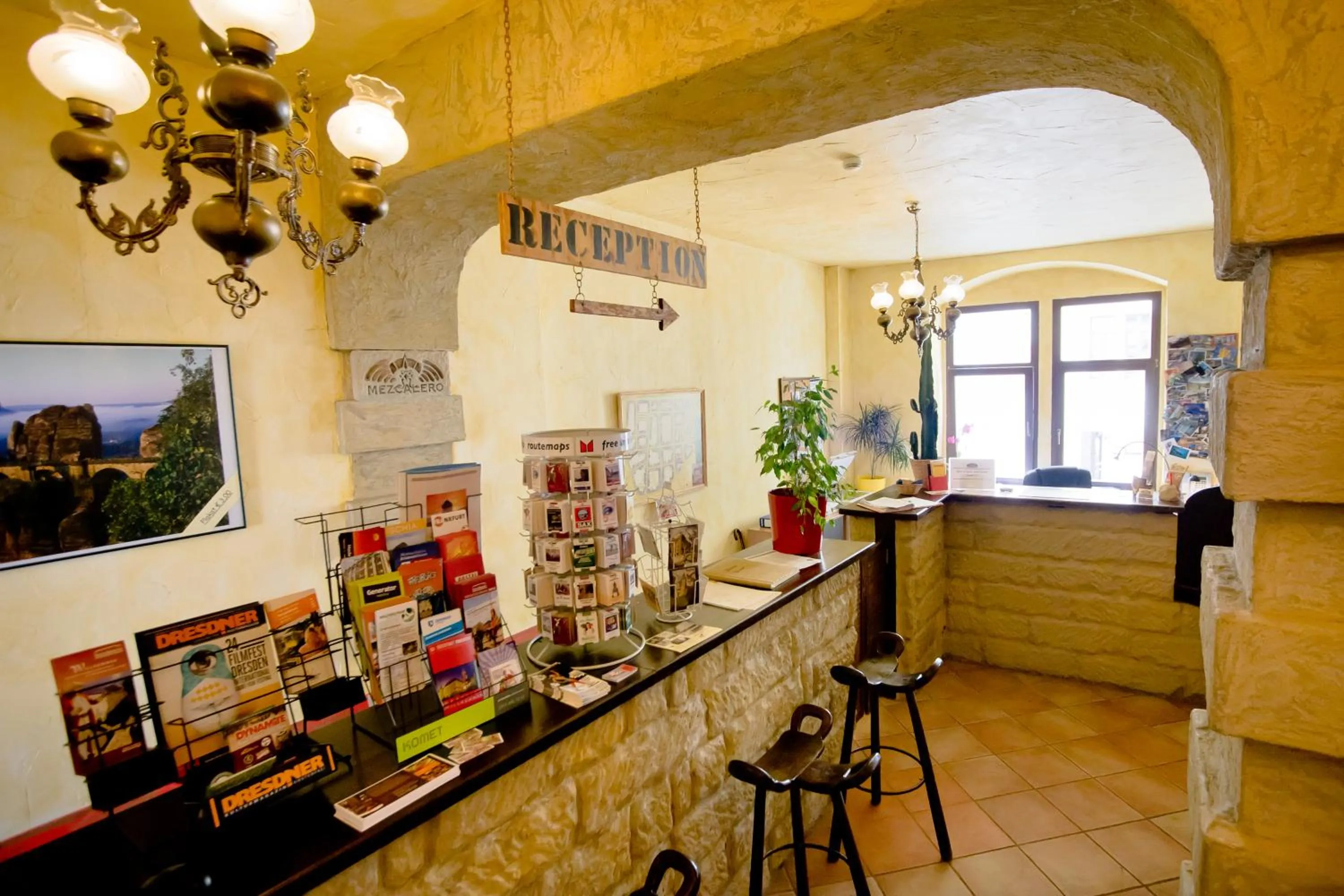 Lobby or reception in Gästehaus Mezcalero