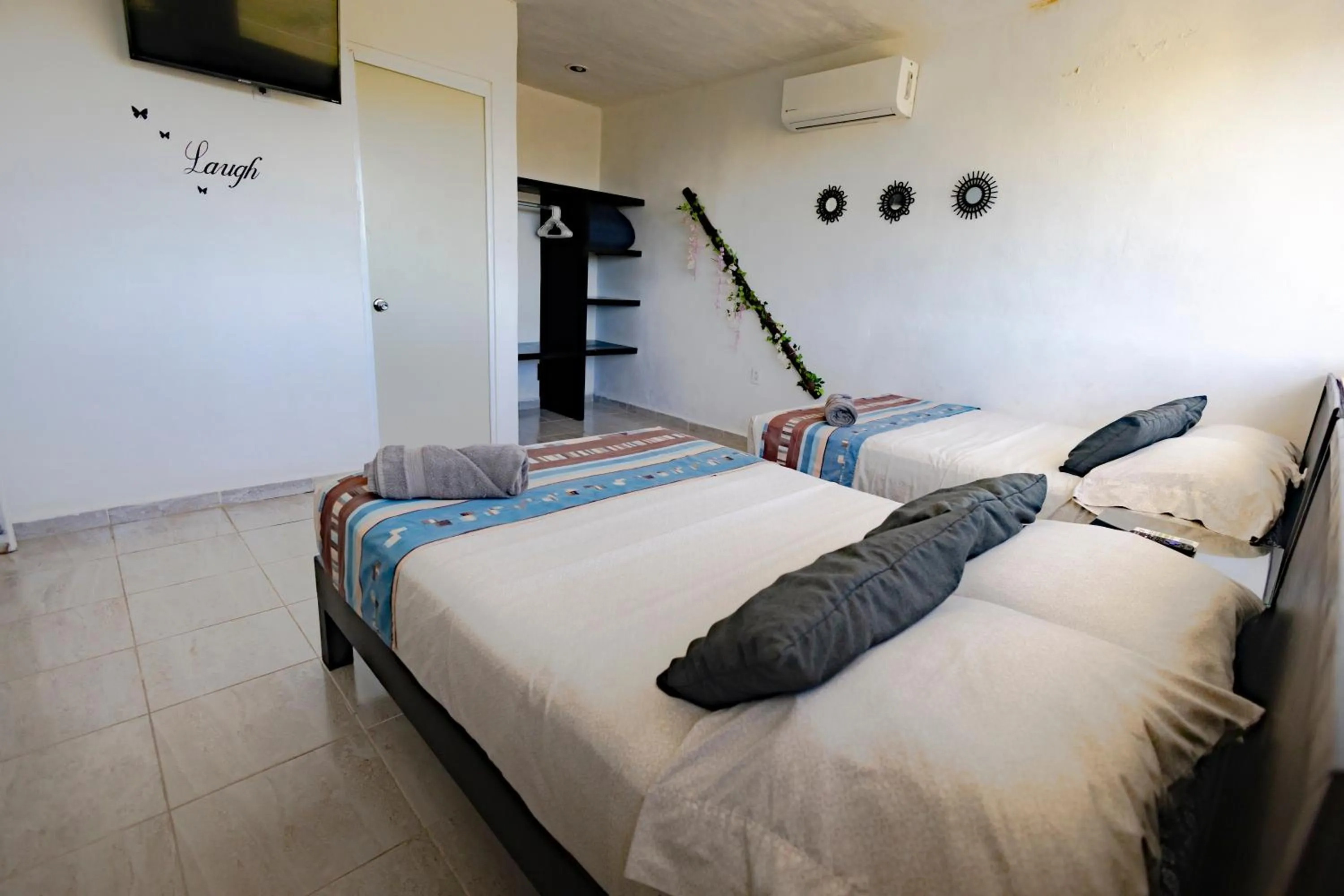 Bed in Puerto Morelos Hotel Las Palmas - Near the beach