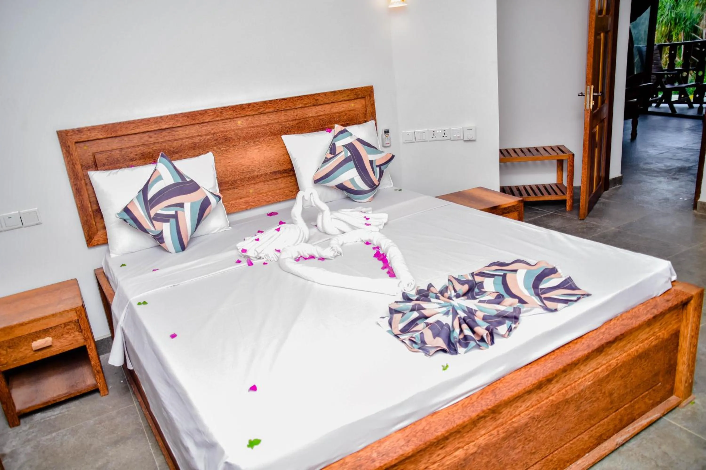 Bed in Zanoceanique Hotel