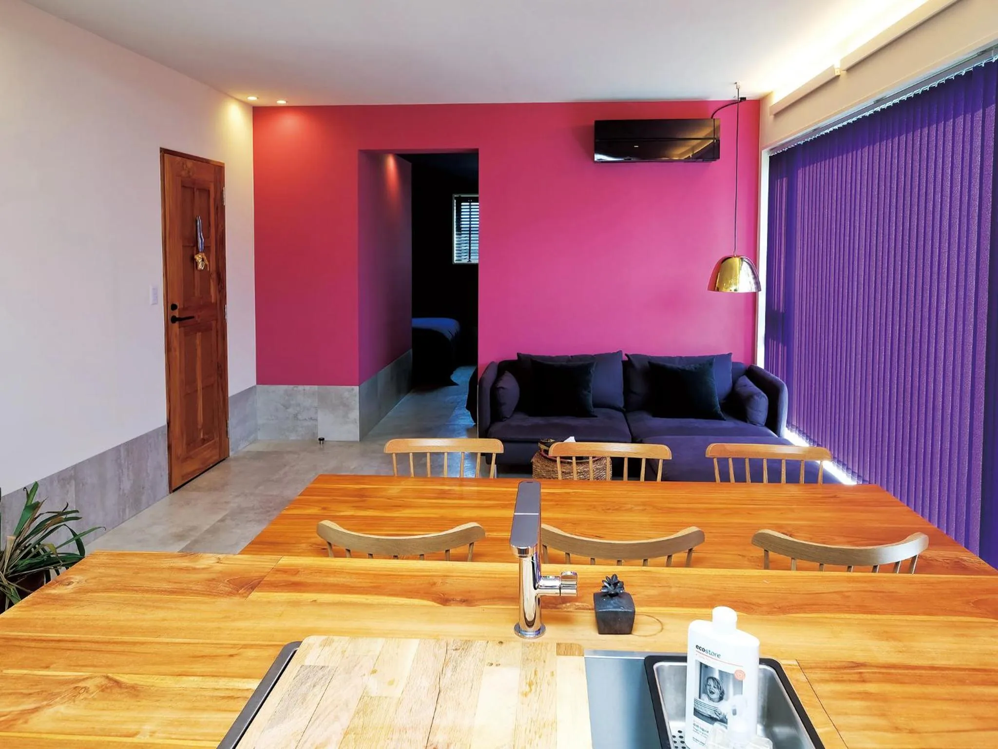 Living room in CHULAX OKINAWA YOMITAN【Designer Condominium Hotel】