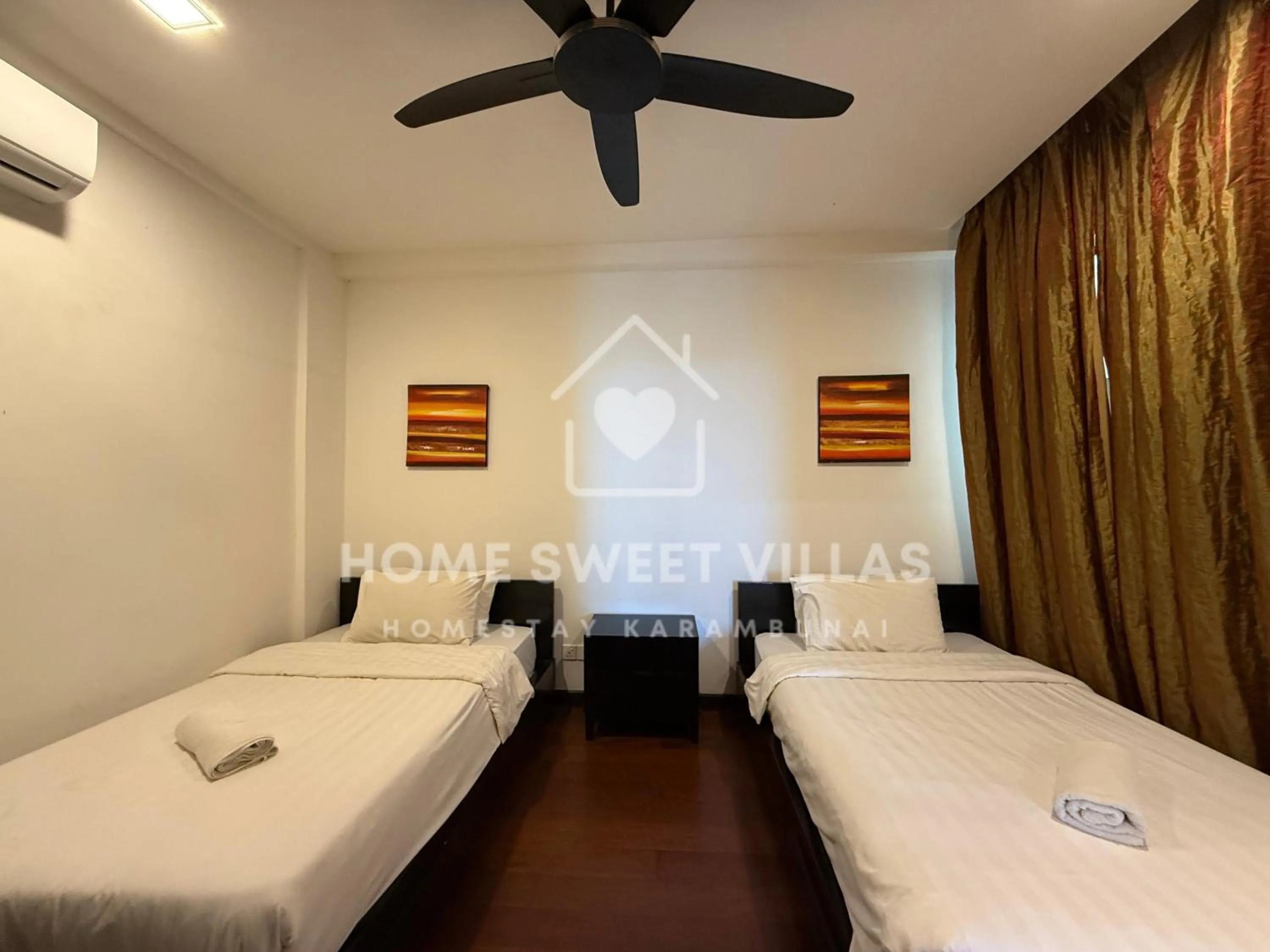 Bedroom, Bed in Home Sweet Villas, Karambunai