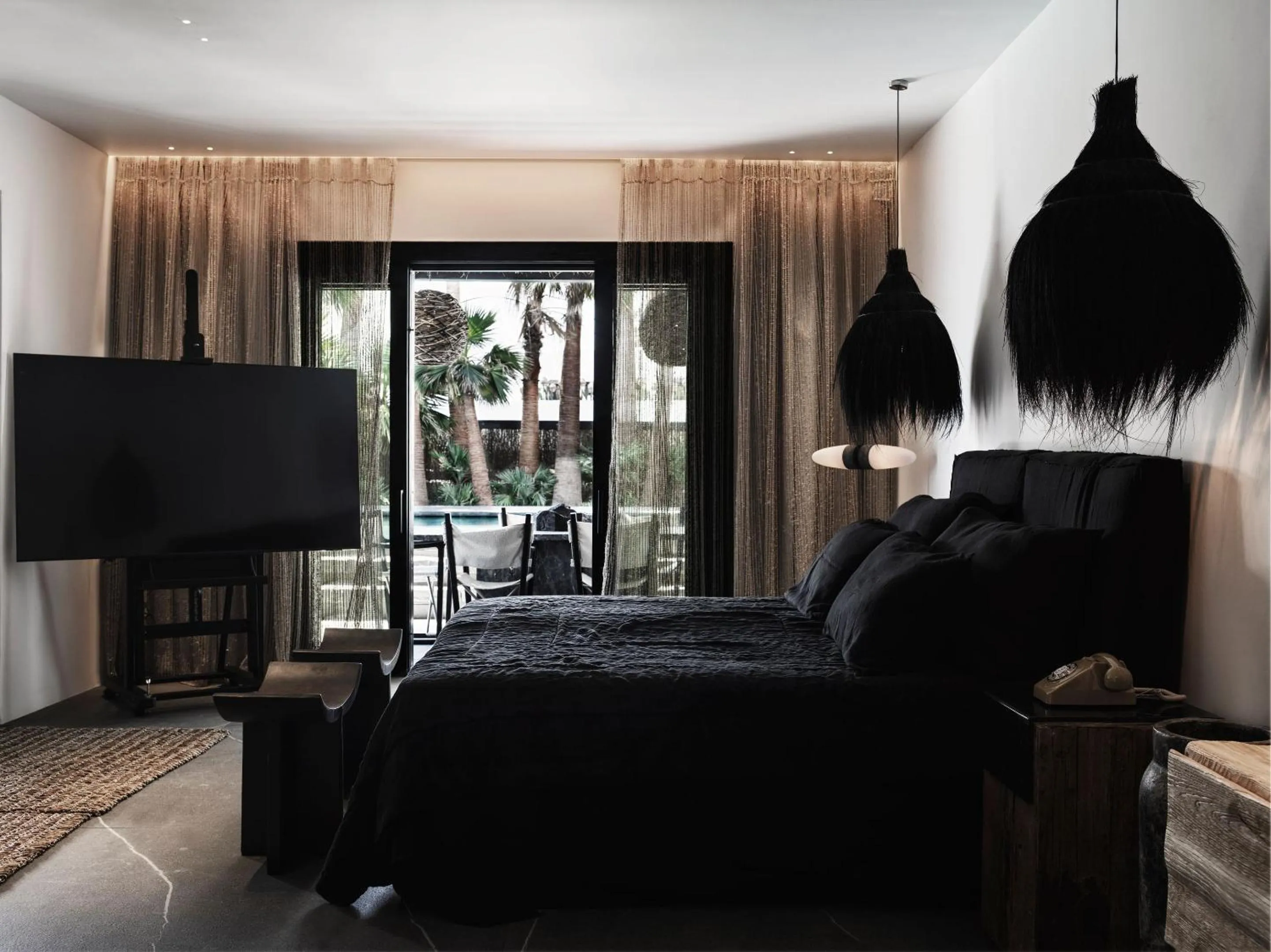 Bed in Myconian O, a Member of Design Hotels