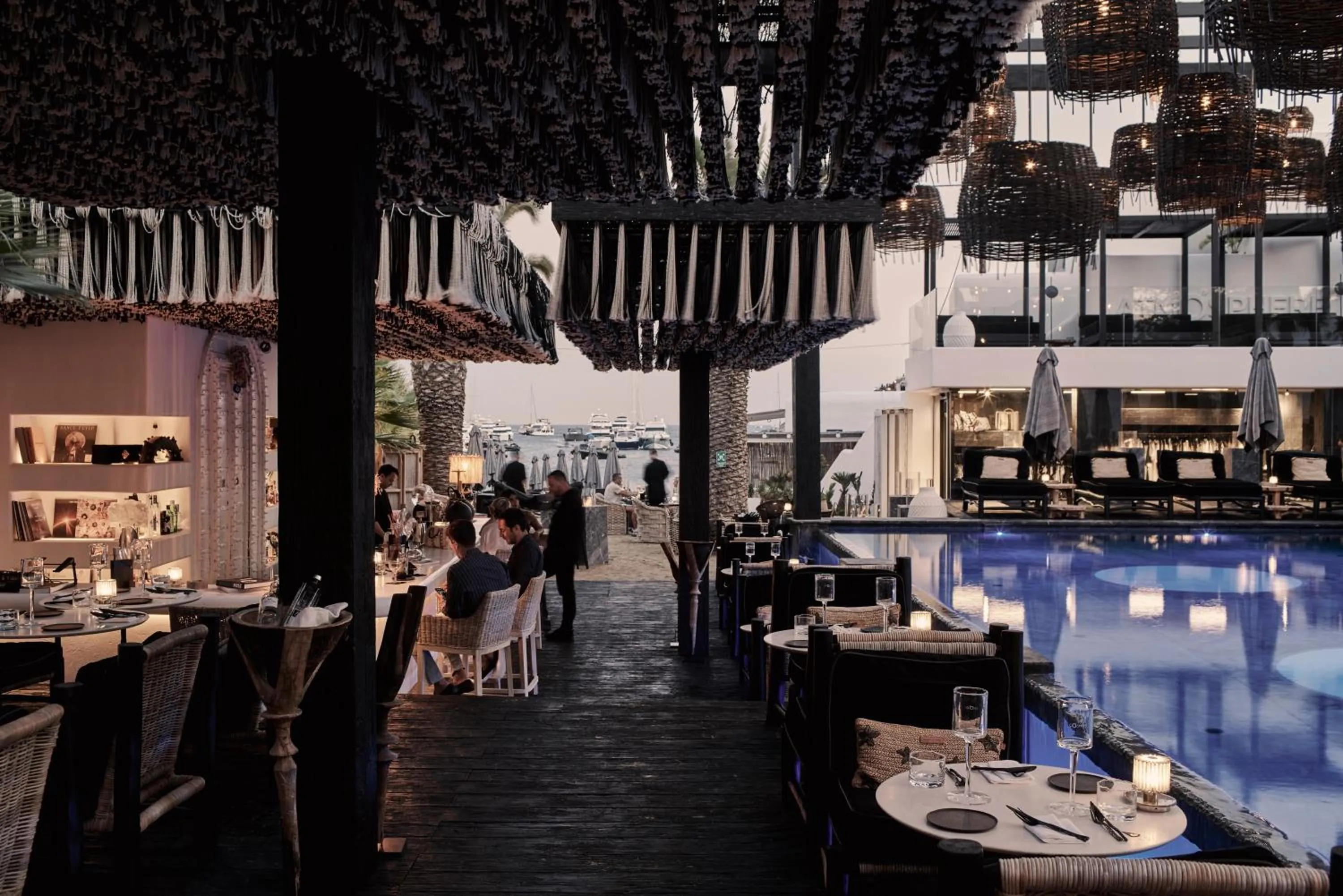 Lounge or bar in Myconian O, a Member of Design Hotels