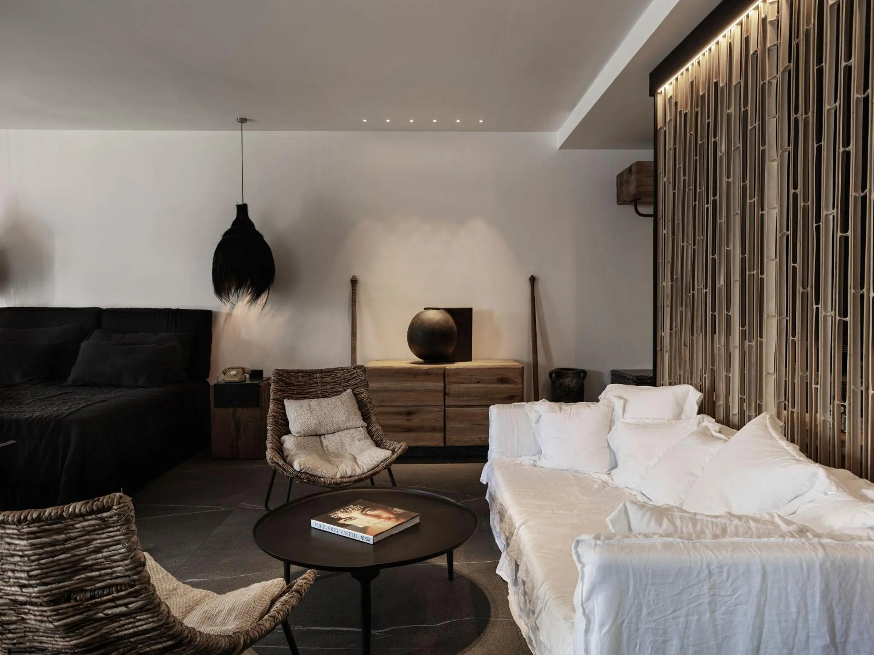 Bed in Myconian O, a Member of Design Hotels