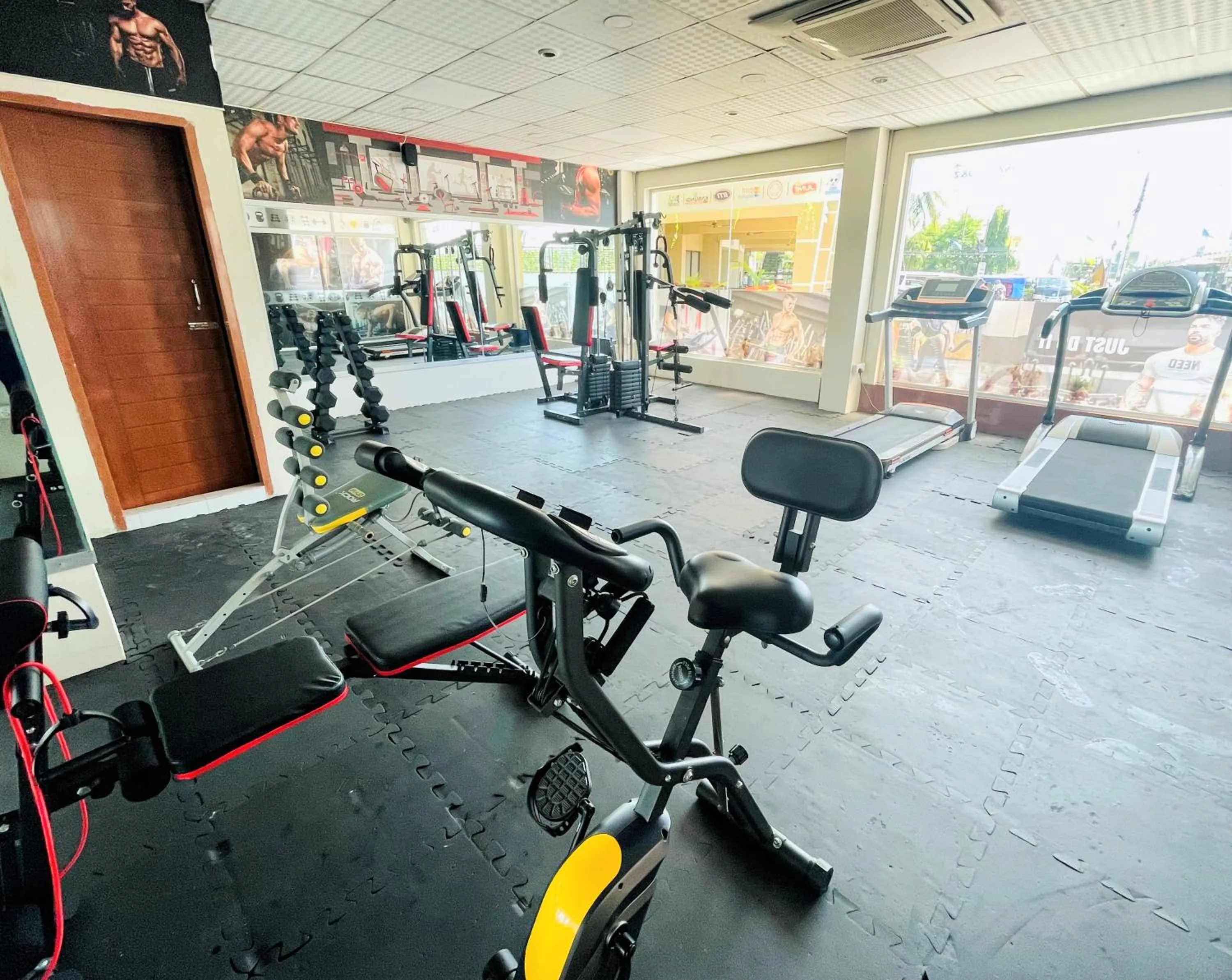 Fitness centre/facilities in Hotel Kollol by J&Z Group