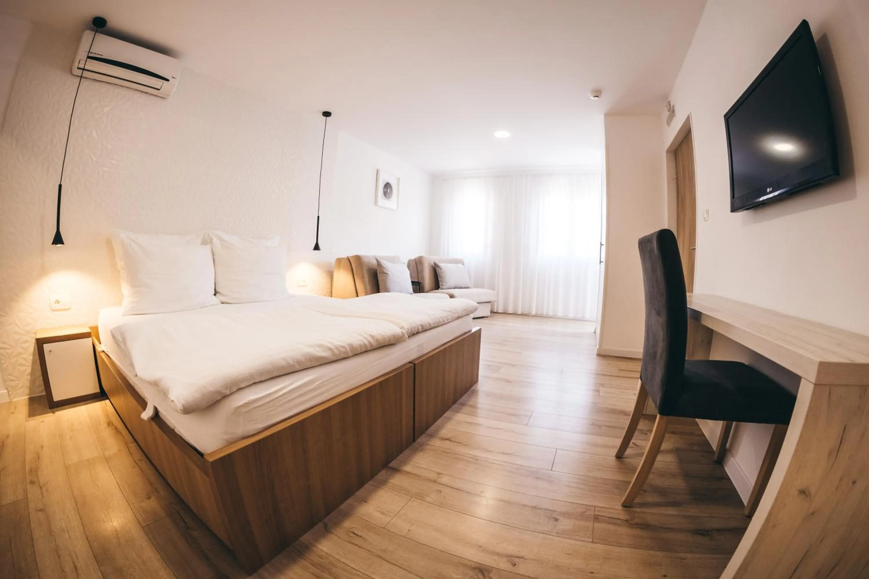 Bedroom, Bed in City Apartment One
