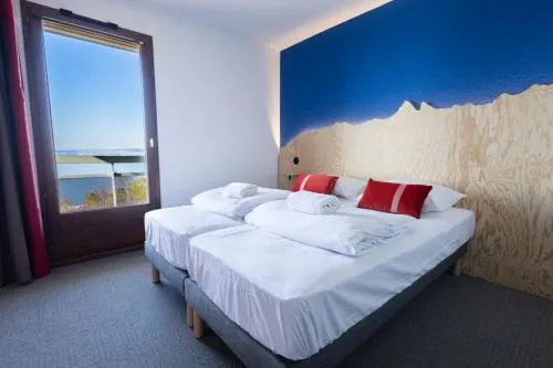 Superior Double or Twin Room with Lake View in Côté Lac Hostel Evian