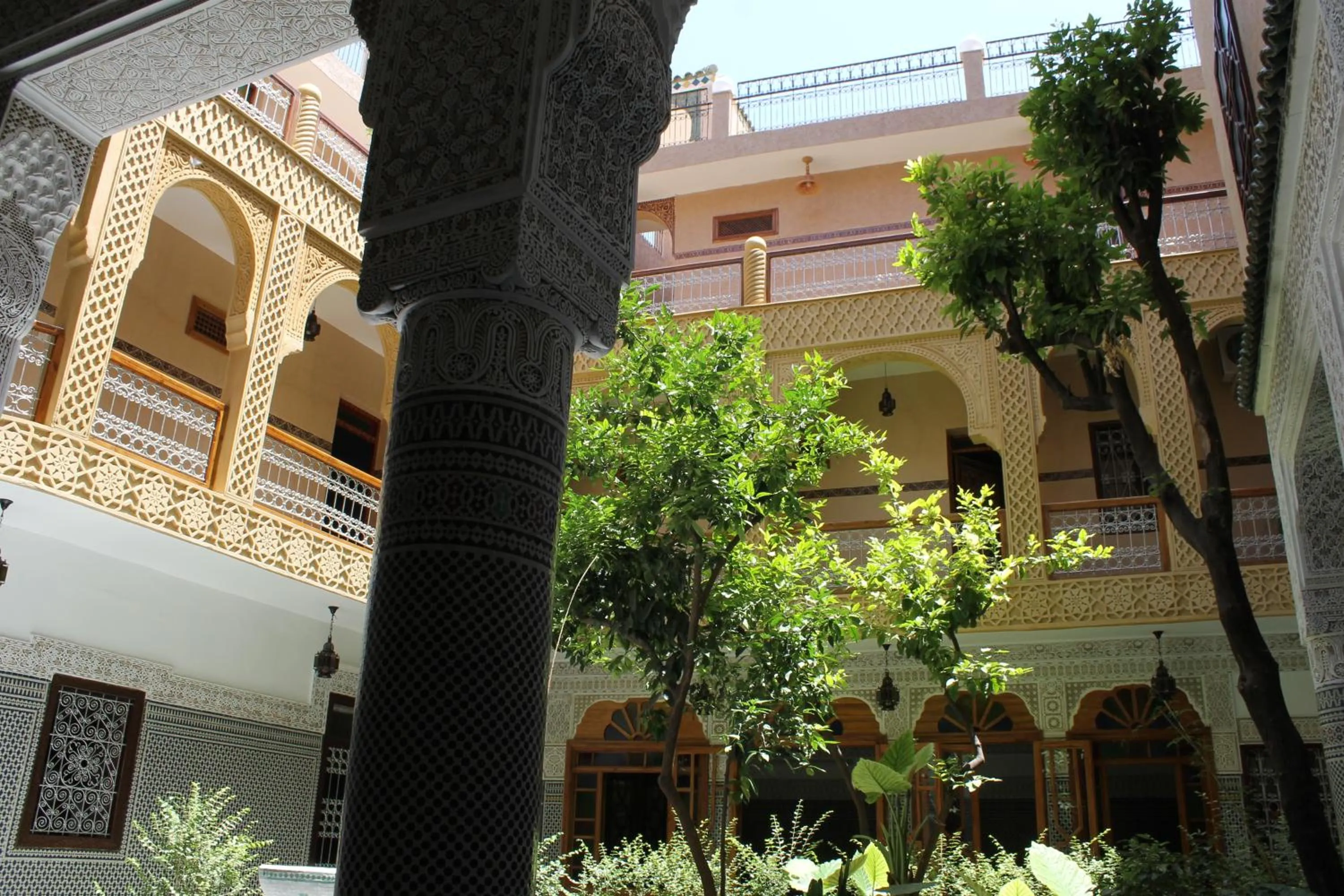 Garden view in Riad Les Chrifis Navette Aéroport 24 sur 24