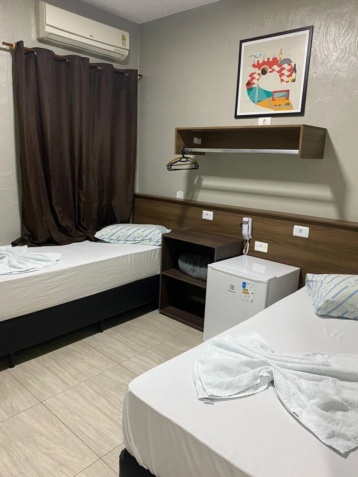 Bed in Hotel Novo Santa Cruz