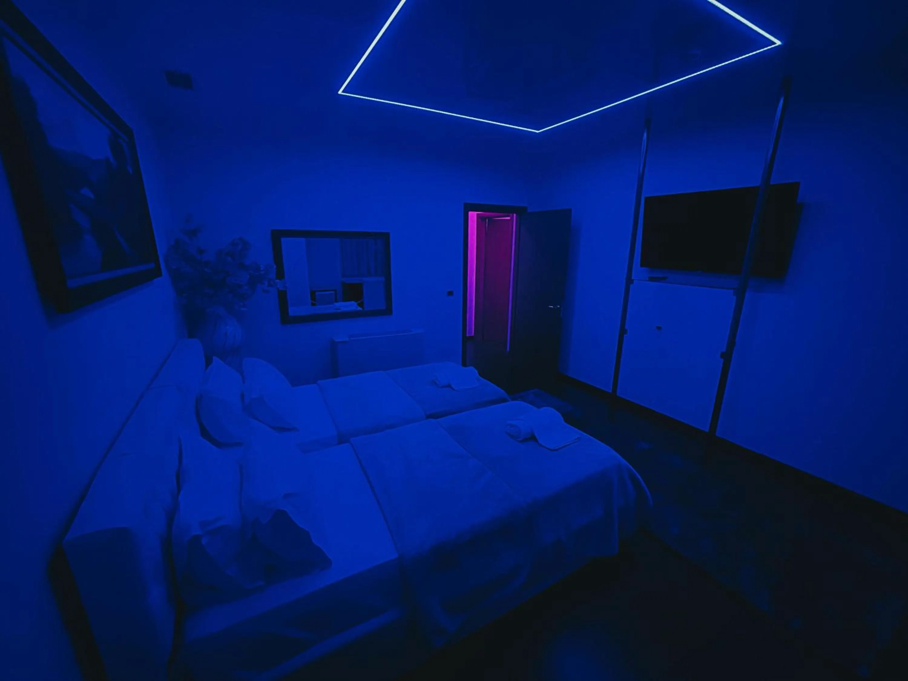 Bed in Hotel Rosa Blu