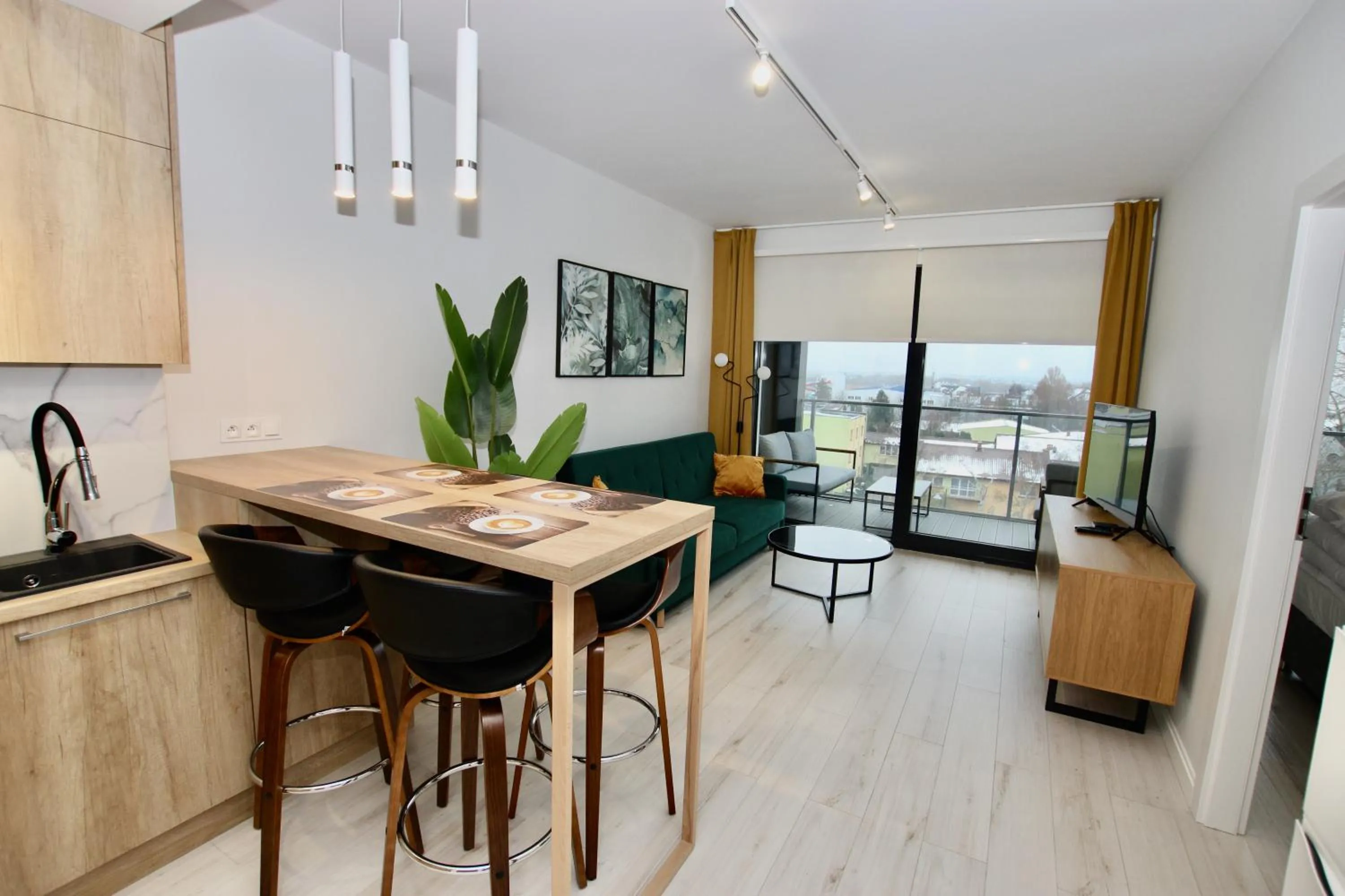 Kitchen or kitchenette in Natural Apartamenty